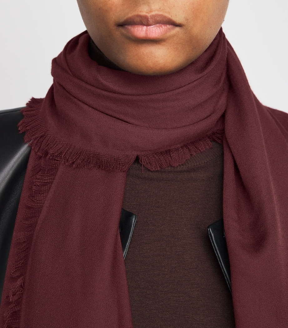 Fringe Butterfly Scarf BORDEAUX Image 2