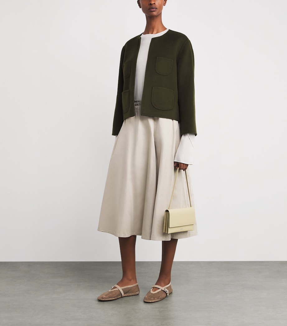 Wolk Morais Womens Cashmere Four Pocket Jacket Moss Image 2