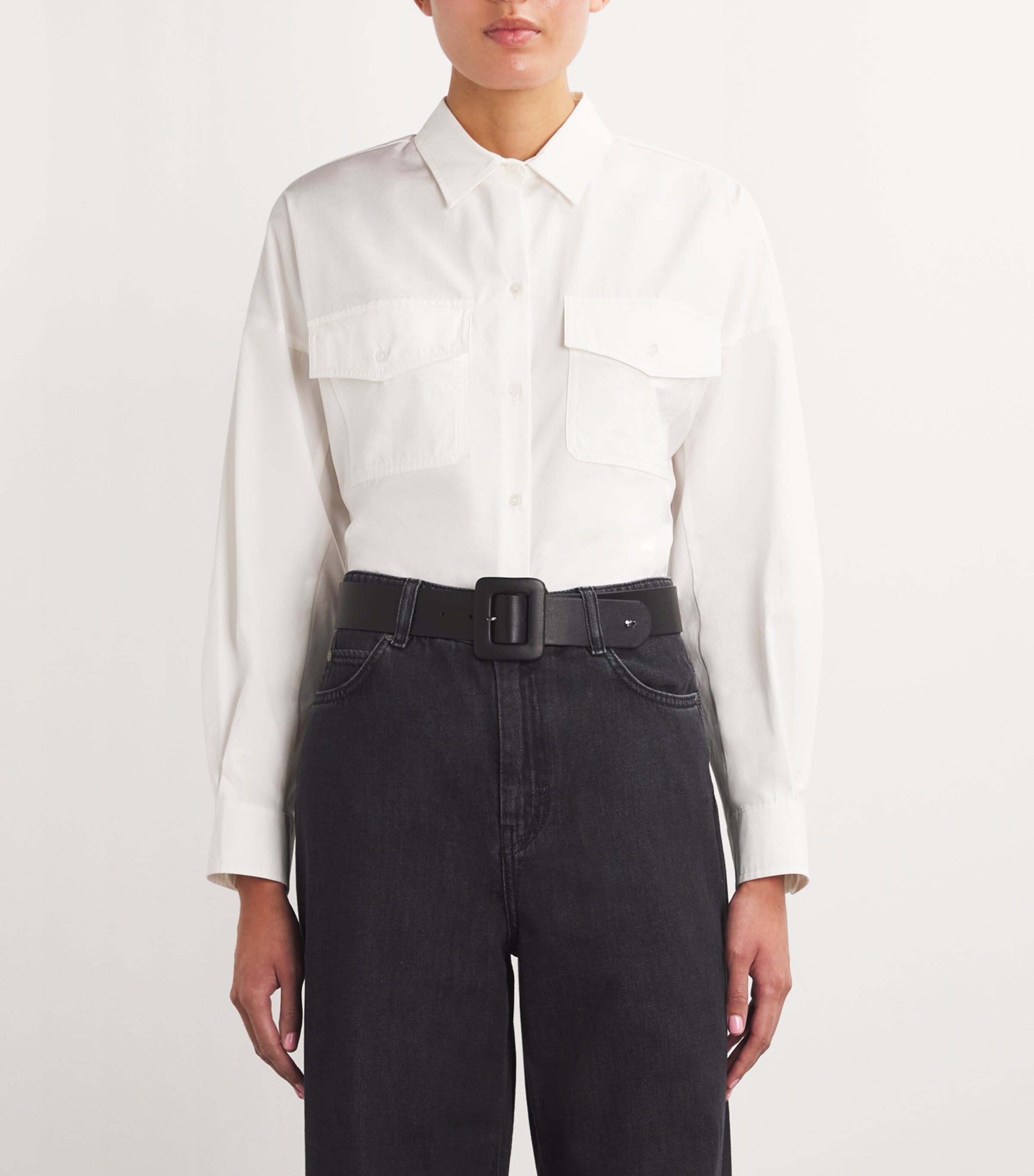 Weekend Max Mara Nappa Leather Tonal Belt Black Image 2