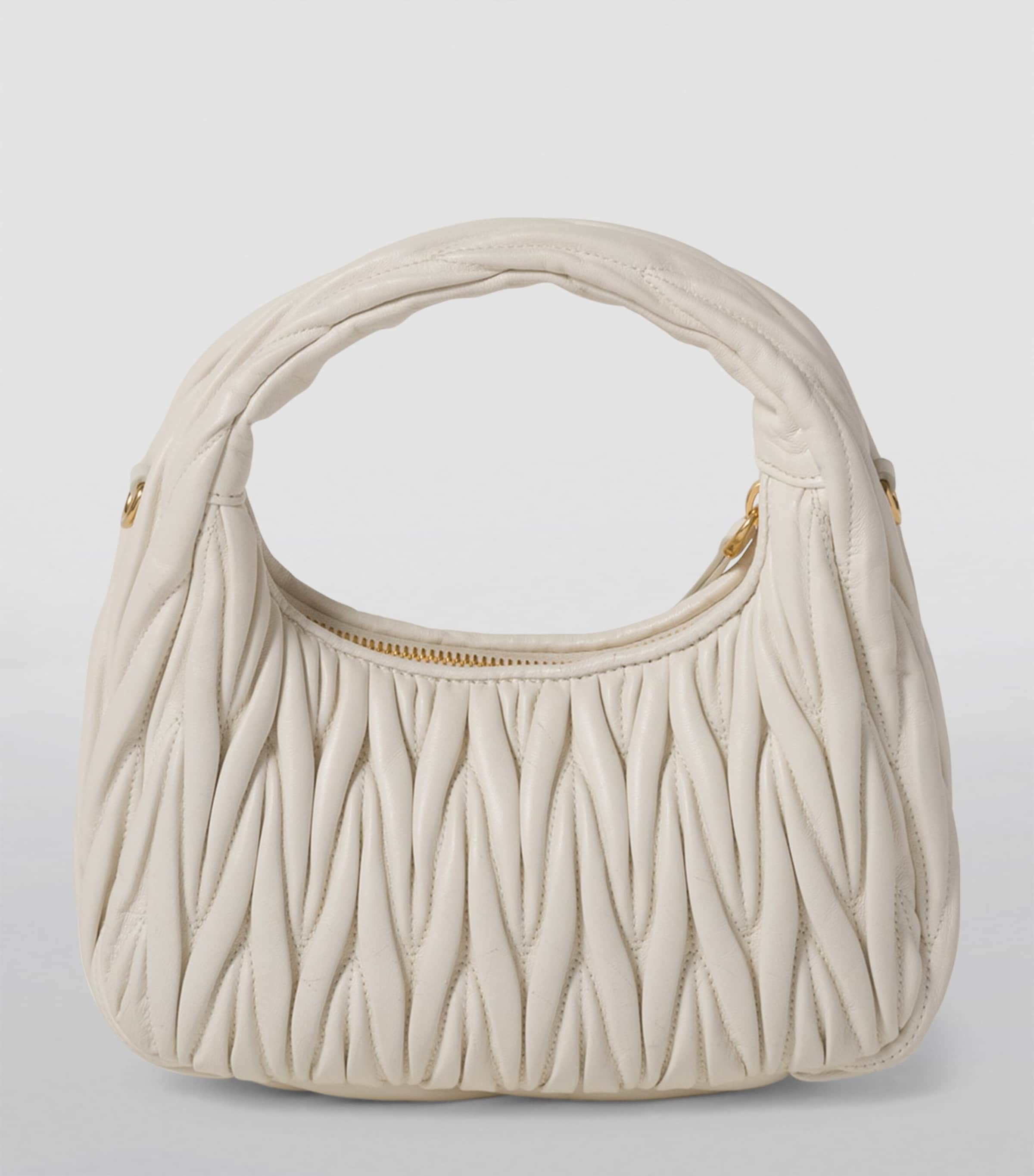 Small Matelassé Leather Wander Top-Handle Bag F0009 Image 4