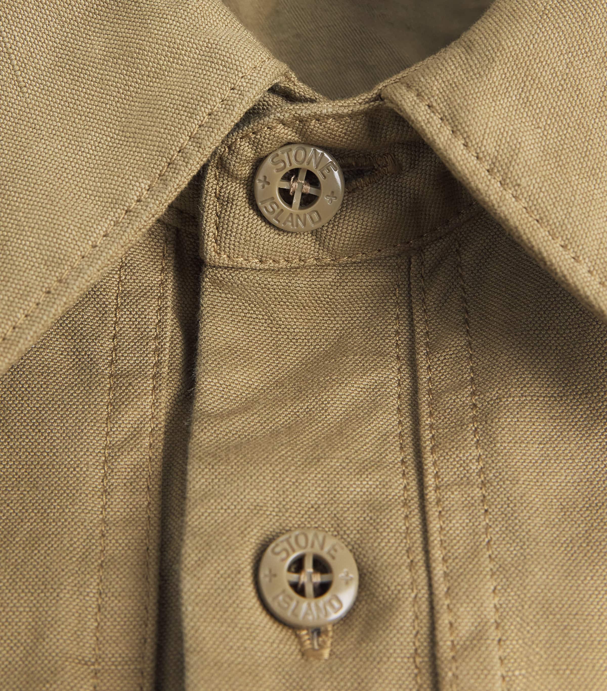 Stone Island Mens Canvas Ghost Overshirt Image 6