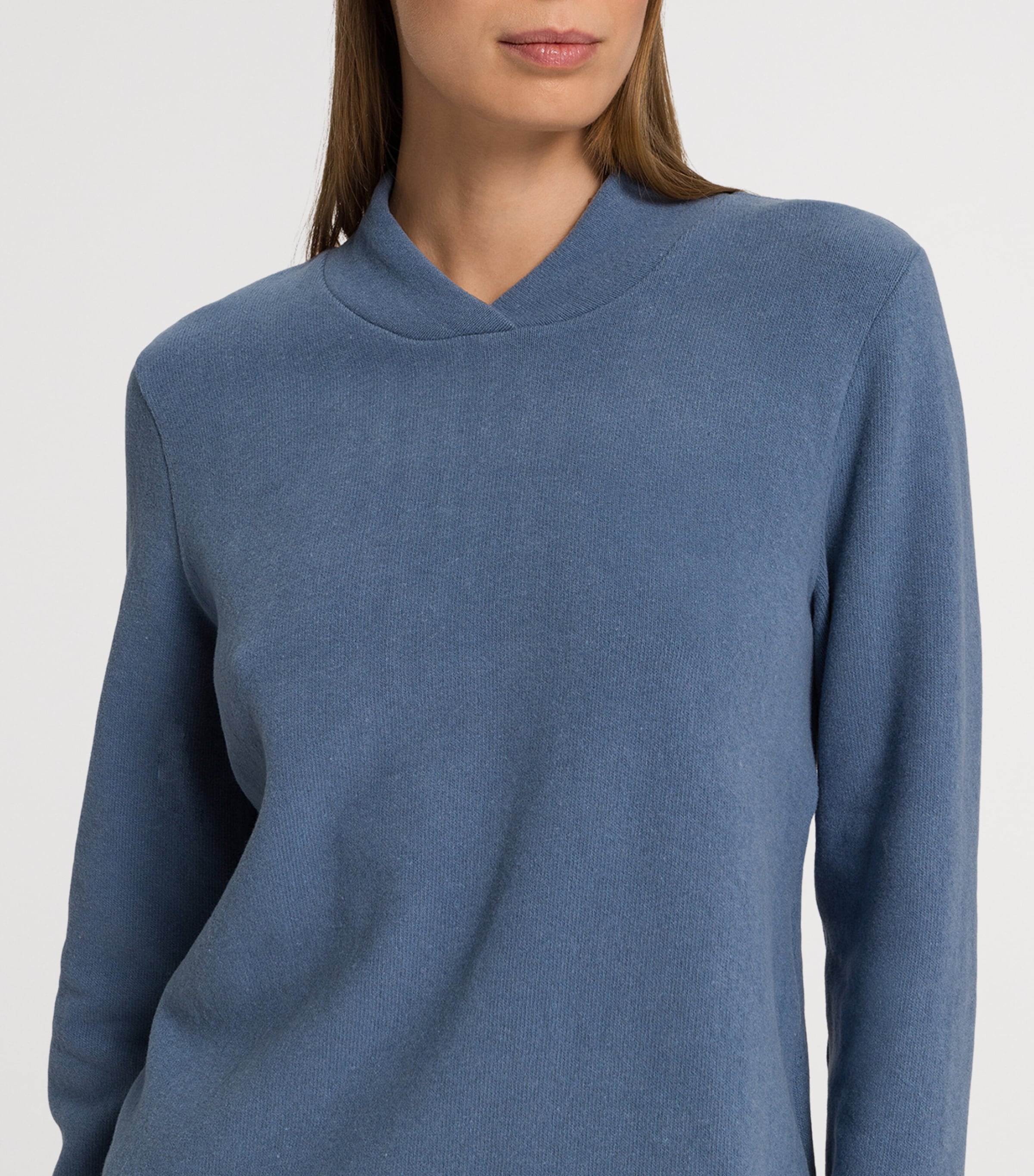 Cotton-Blend Easy Wear Pullover DELICATE BLUE Image 7