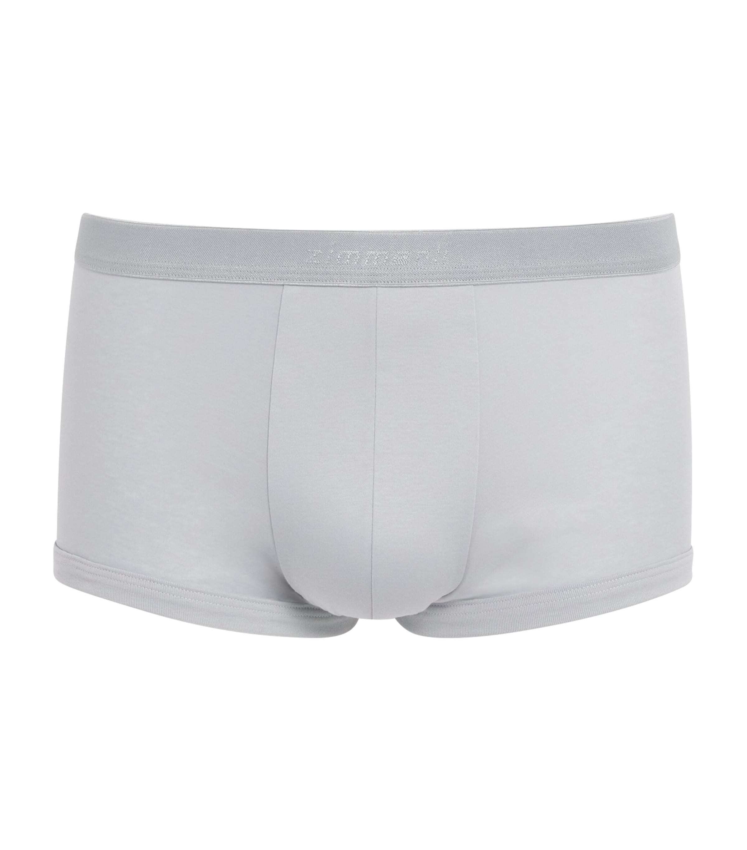 Zimmerli Mens Sea Island Cotton Boxer Briefs Grey Blue Image 1