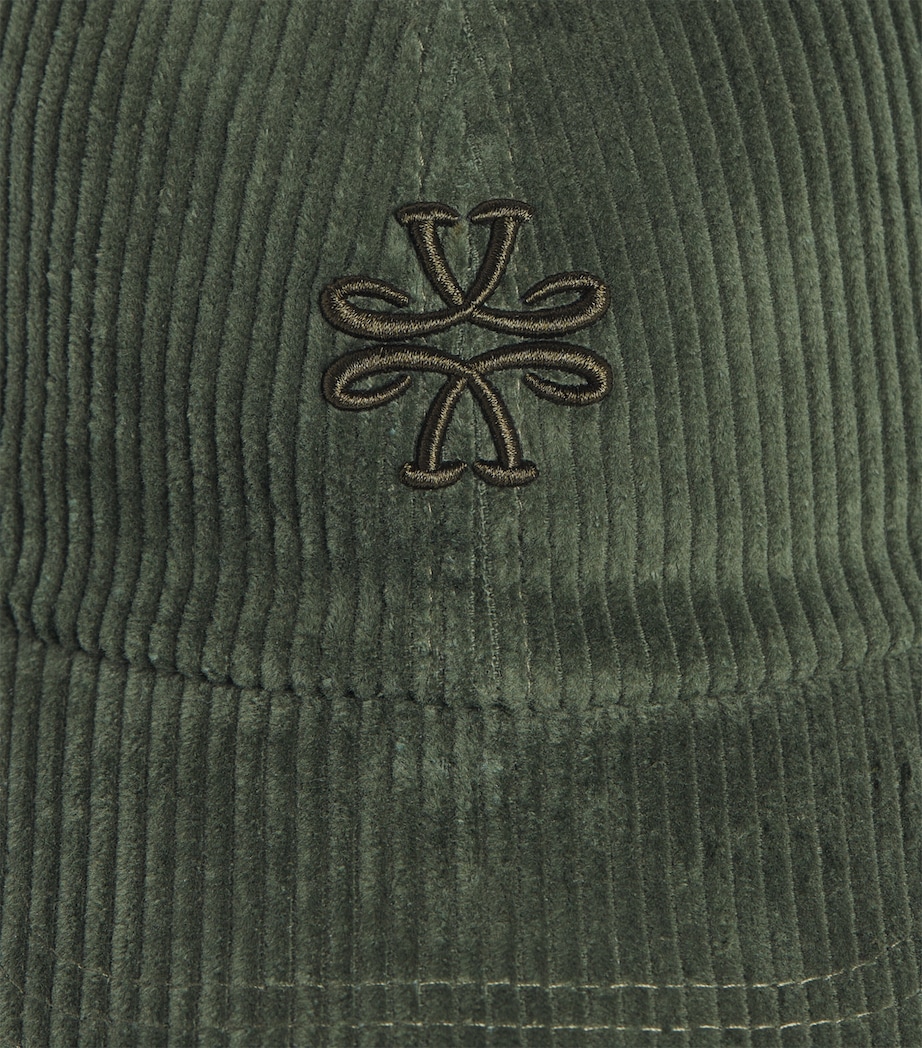 Jacob Cohën Cotton Corduroy Logo Baseball Cap Military Green Image 3