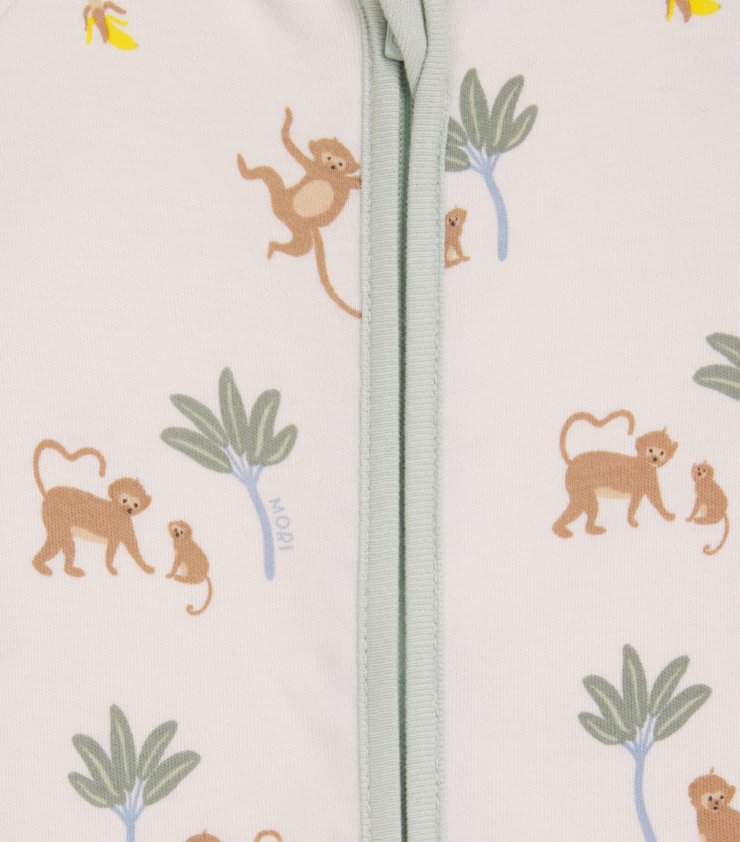 MORI Monkey Print Playsuit (0-24 Months) Monkey Print Image 3