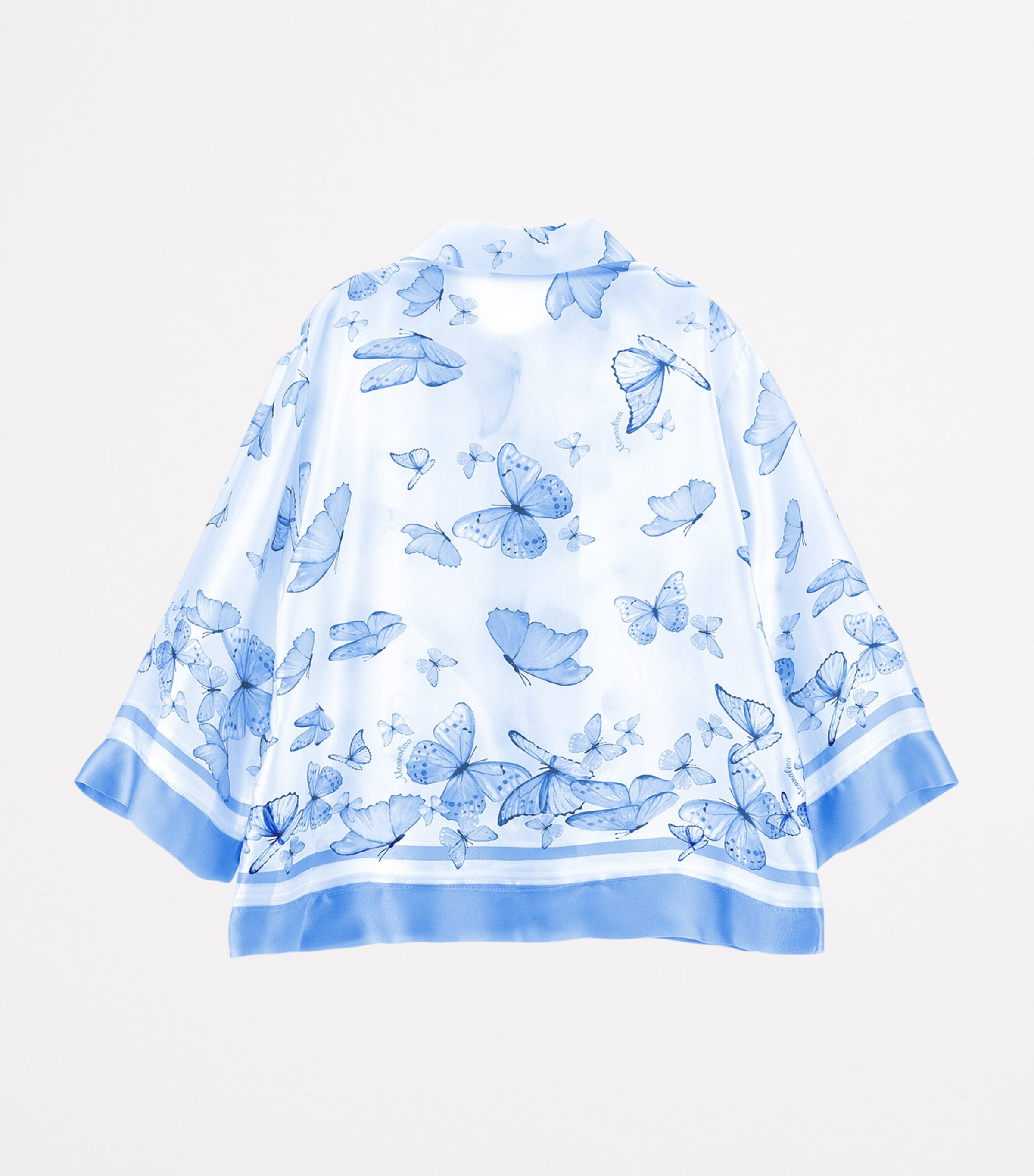 Satin Butterfly Print Shirt (2-16 Years) CELESTE Image 2