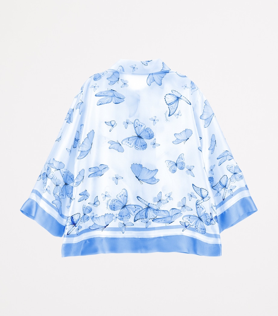 Satin Butterfly Print Shirt (2-16 Years) CELESTE Image 2