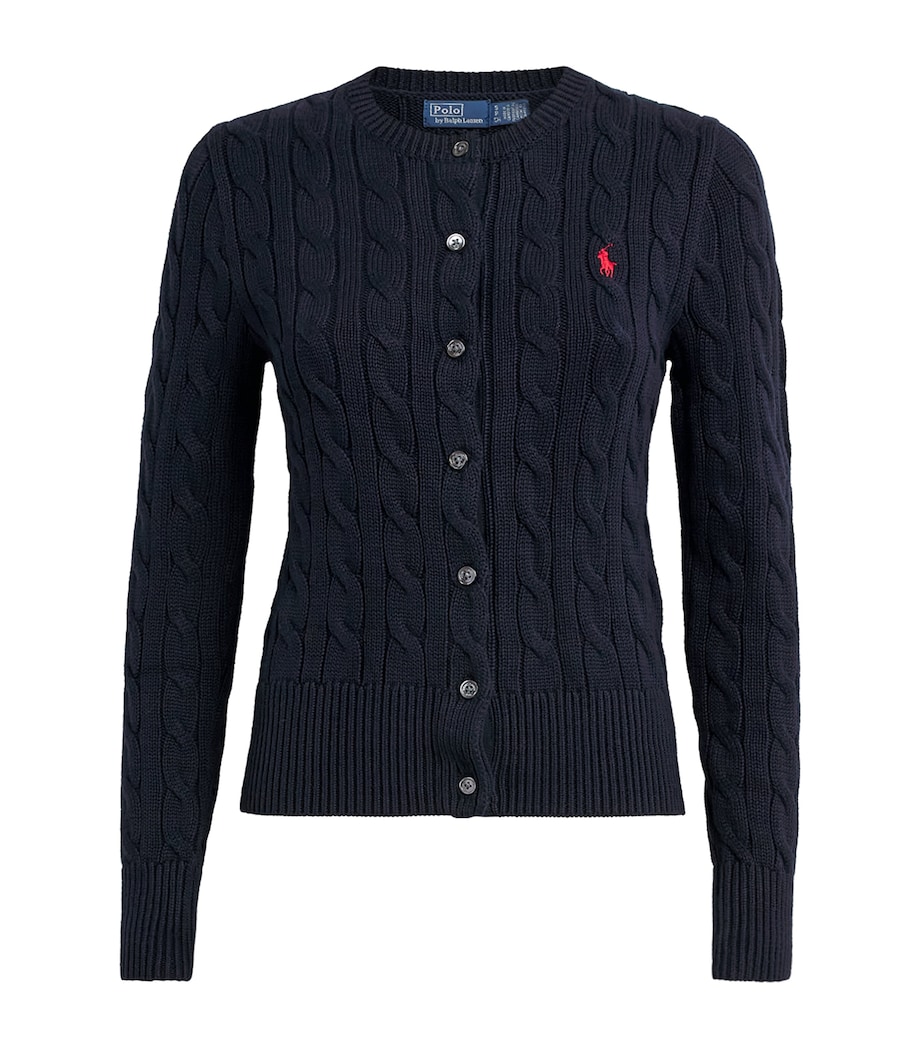 Cotton Cable-Knit Cardigan HUNTER NAVY Image 1
