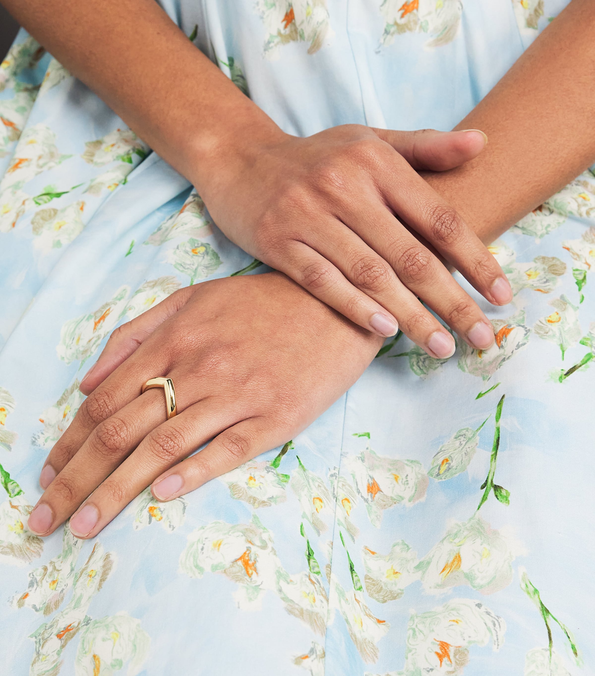 Yellow Gold Drop Link Ring YELLOW GOLD Image 2