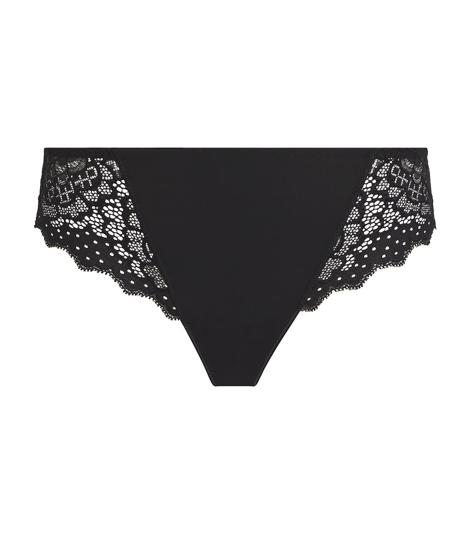 Simone Perele Womens Lace Caresse Briefs Noir Image 1