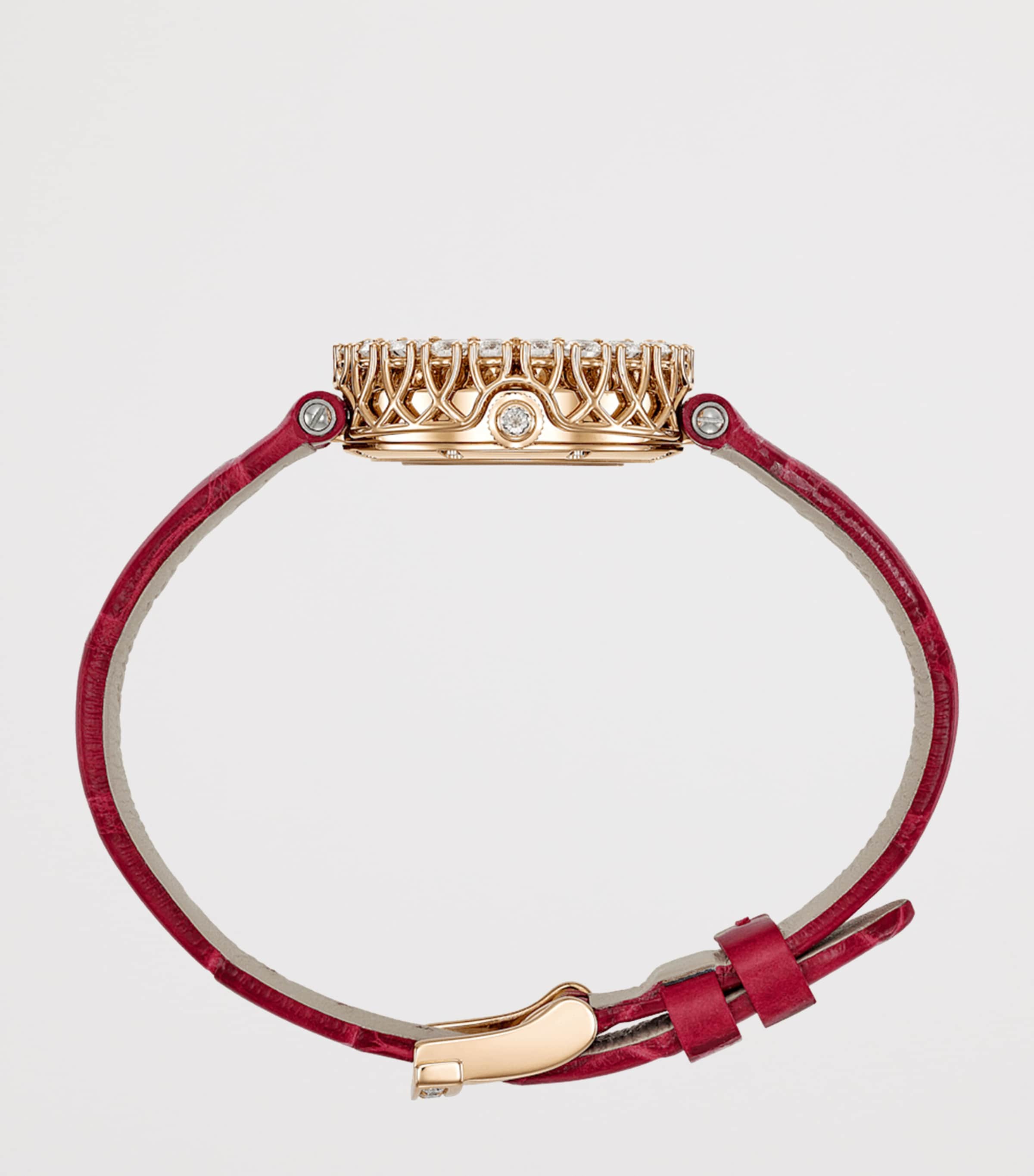 Rose Gold, Diamond and Carnelian L'Heure du Diamant Watch 26mm 18K ROSE GOLD Image 3