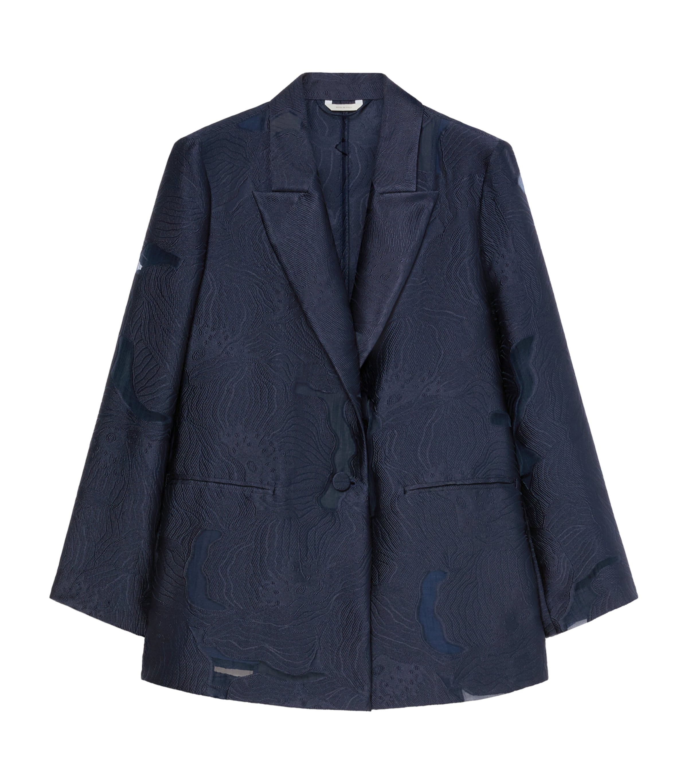 Marina Rinaldi Floral Jacquard Blazer In Multi