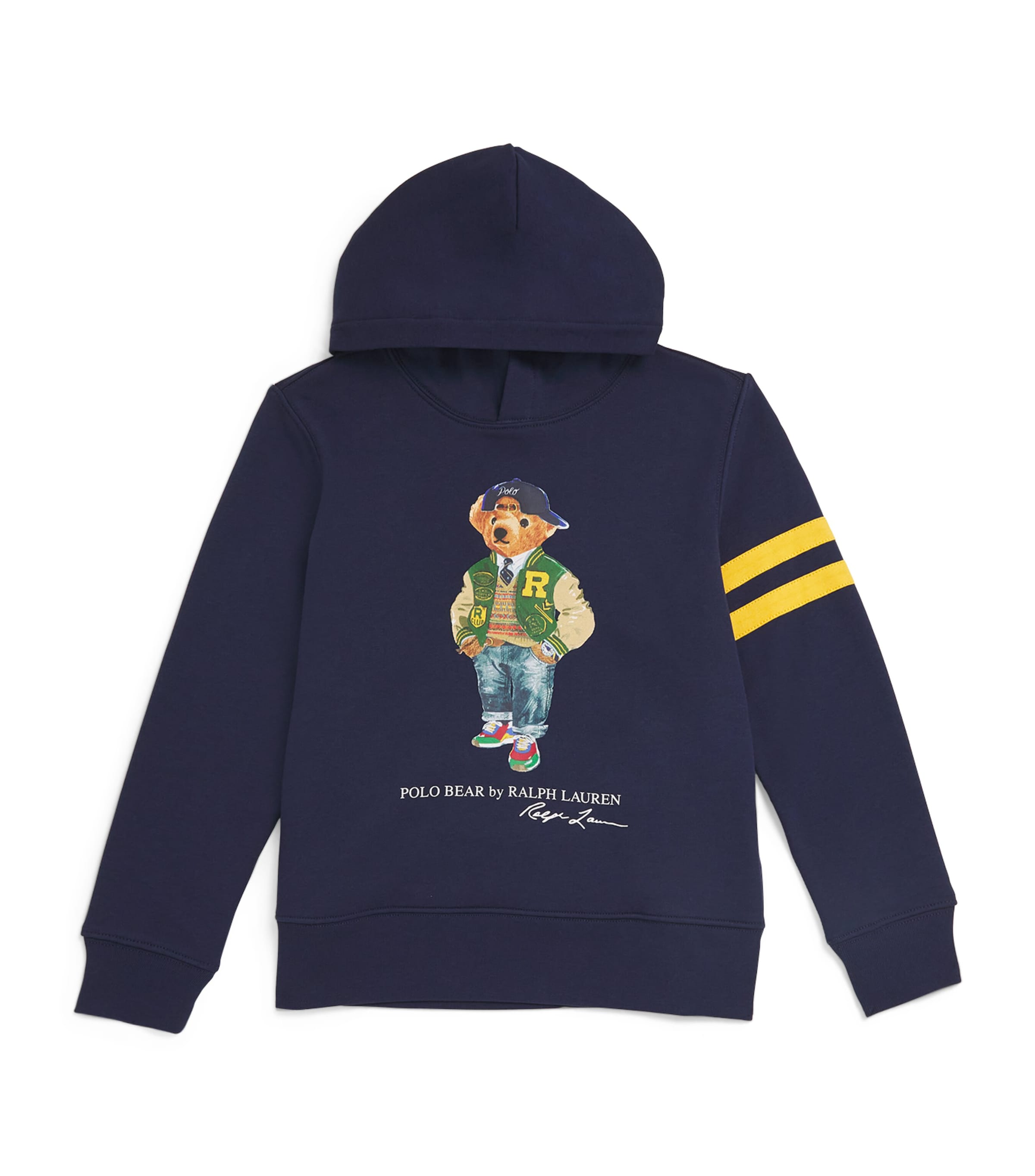 Shop Ralph Lauren Cotton Polo Bear Hoodie In Navy