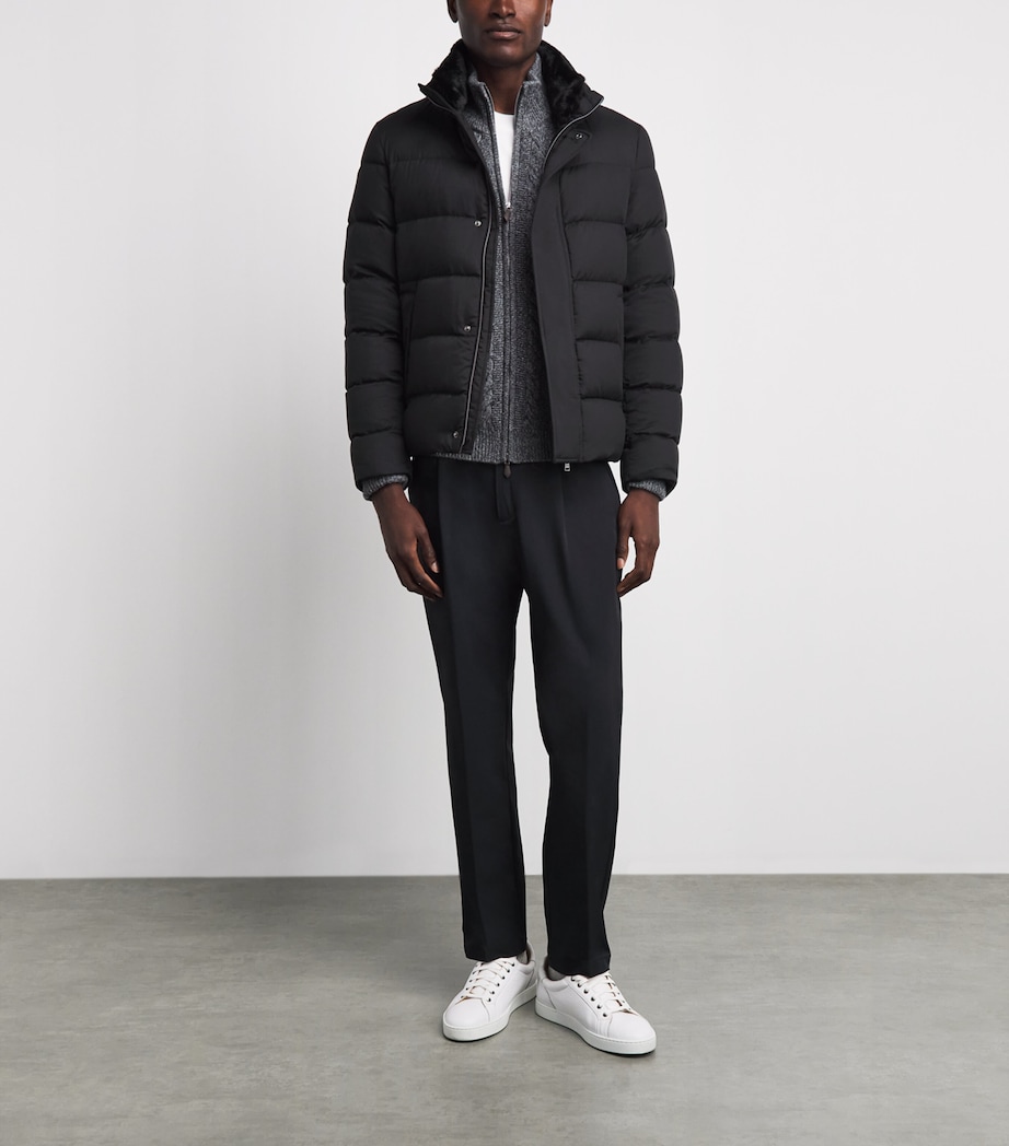 Herno Mens Down Quilted Puffer Jacket Nero Image 2
