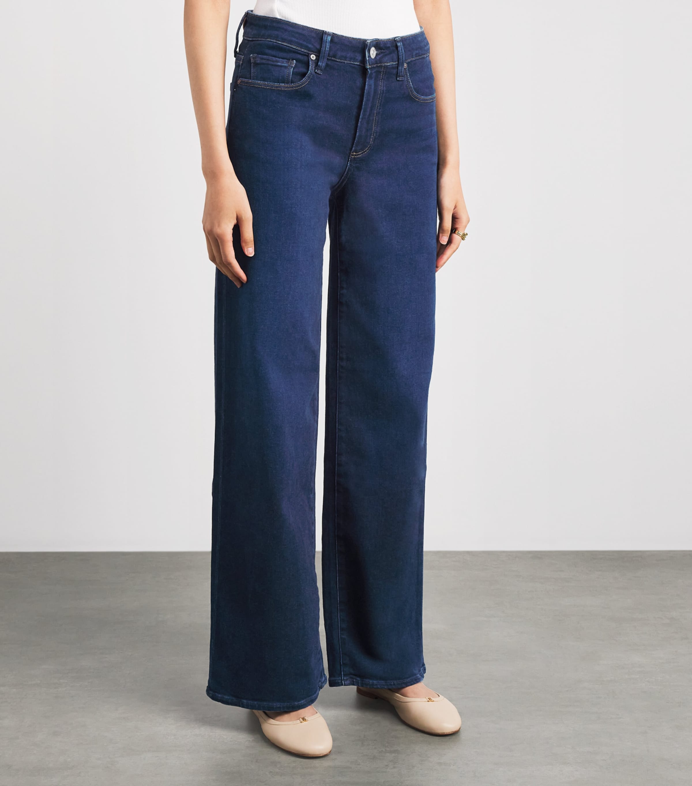 PAIGE Womens Tatum Wide-Leg Jeans Amangasett Image 4