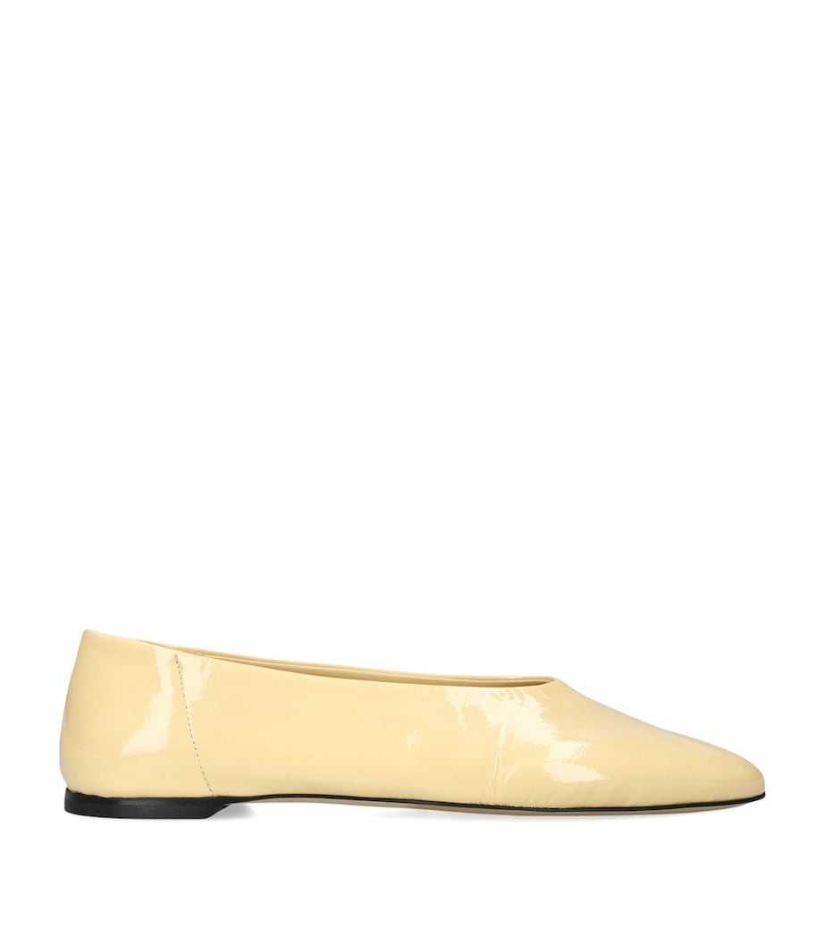 Toteme Patent Leather Slip Ballet Flats Yellow Image 1