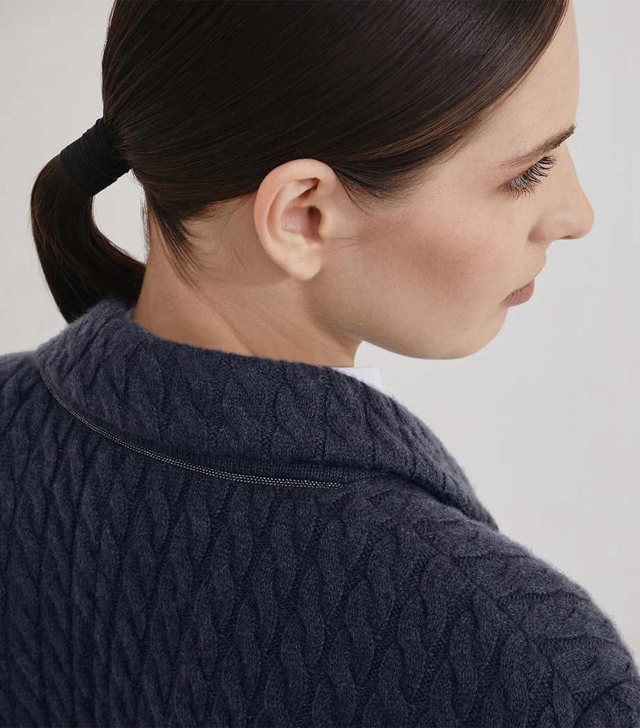 Cashmere Cable Knit Blazer C7186 Image 7
