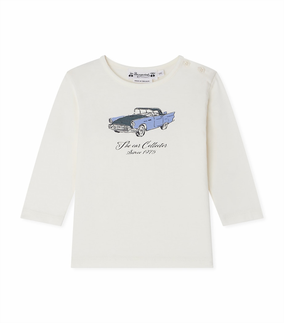Cotton The Car Collector T-Shirt (6-18 Months) UPB BLANC LAIT Image 1