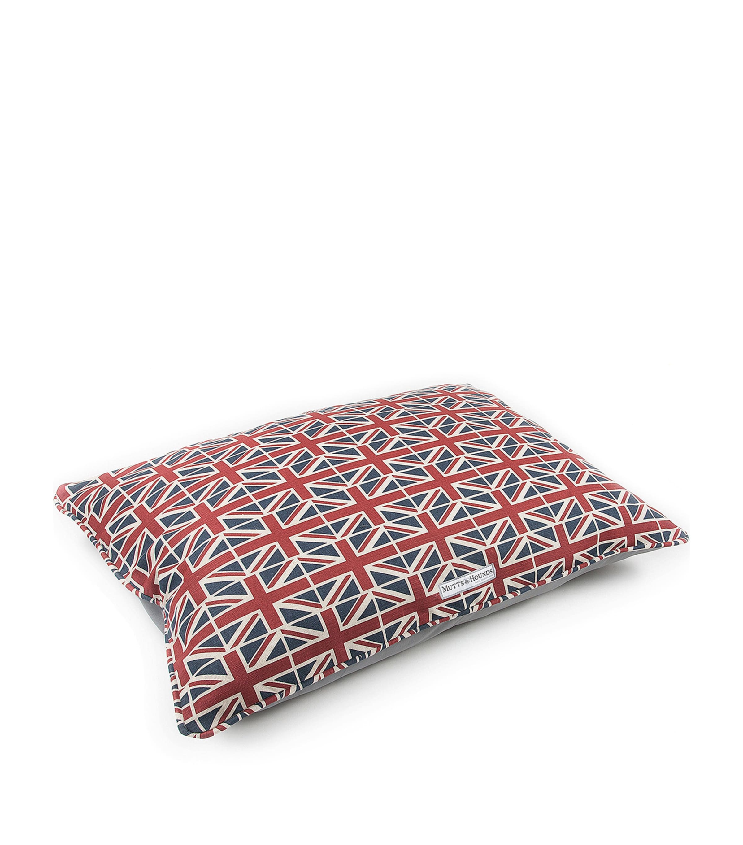 Mutts And Hounds Union Jack Pillow Dog Bed (Medium) Red/blue/cream