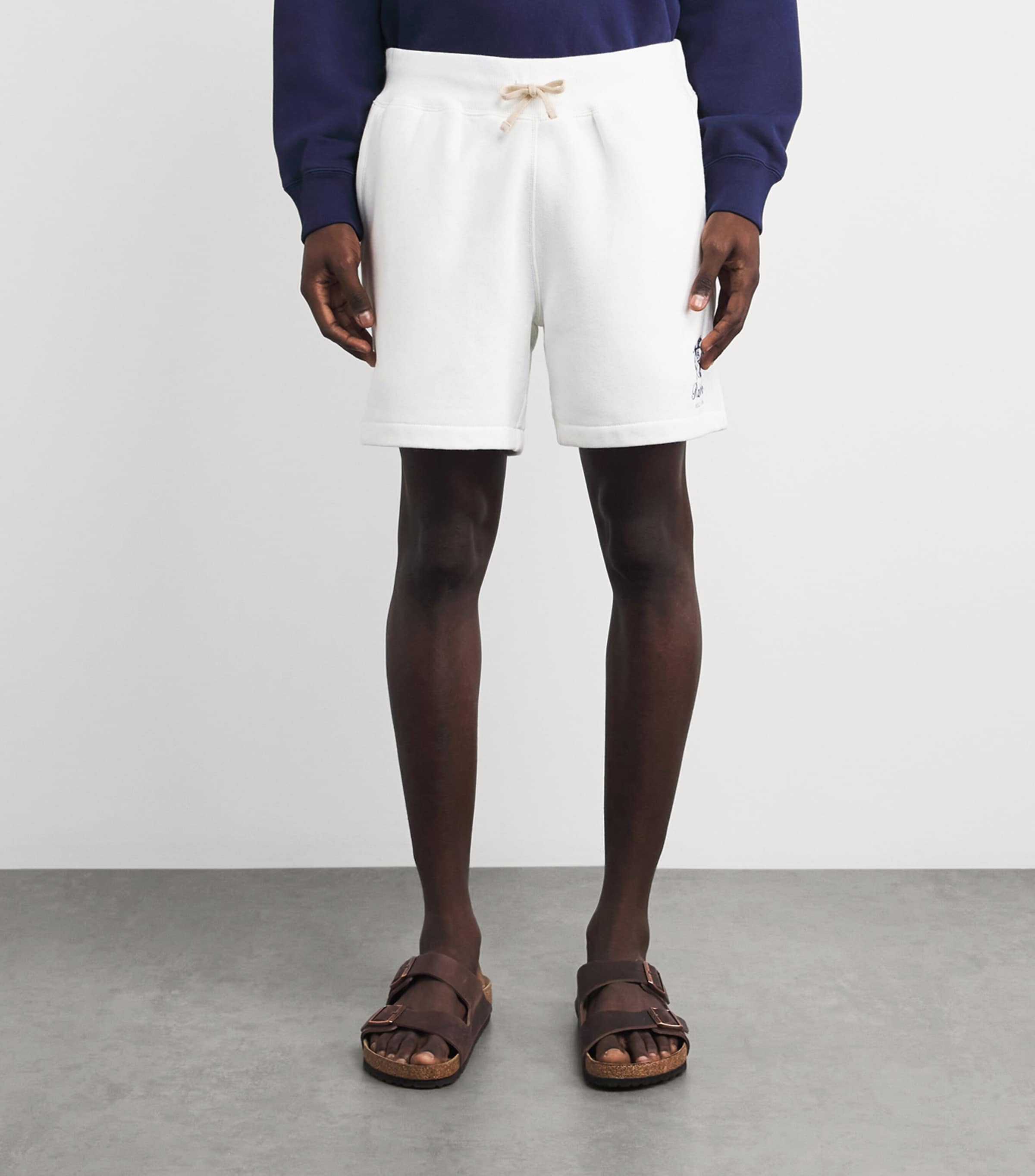 Polo Ralph Lauren Mens Cotton-Blend Beach Club Shorts White Image 4