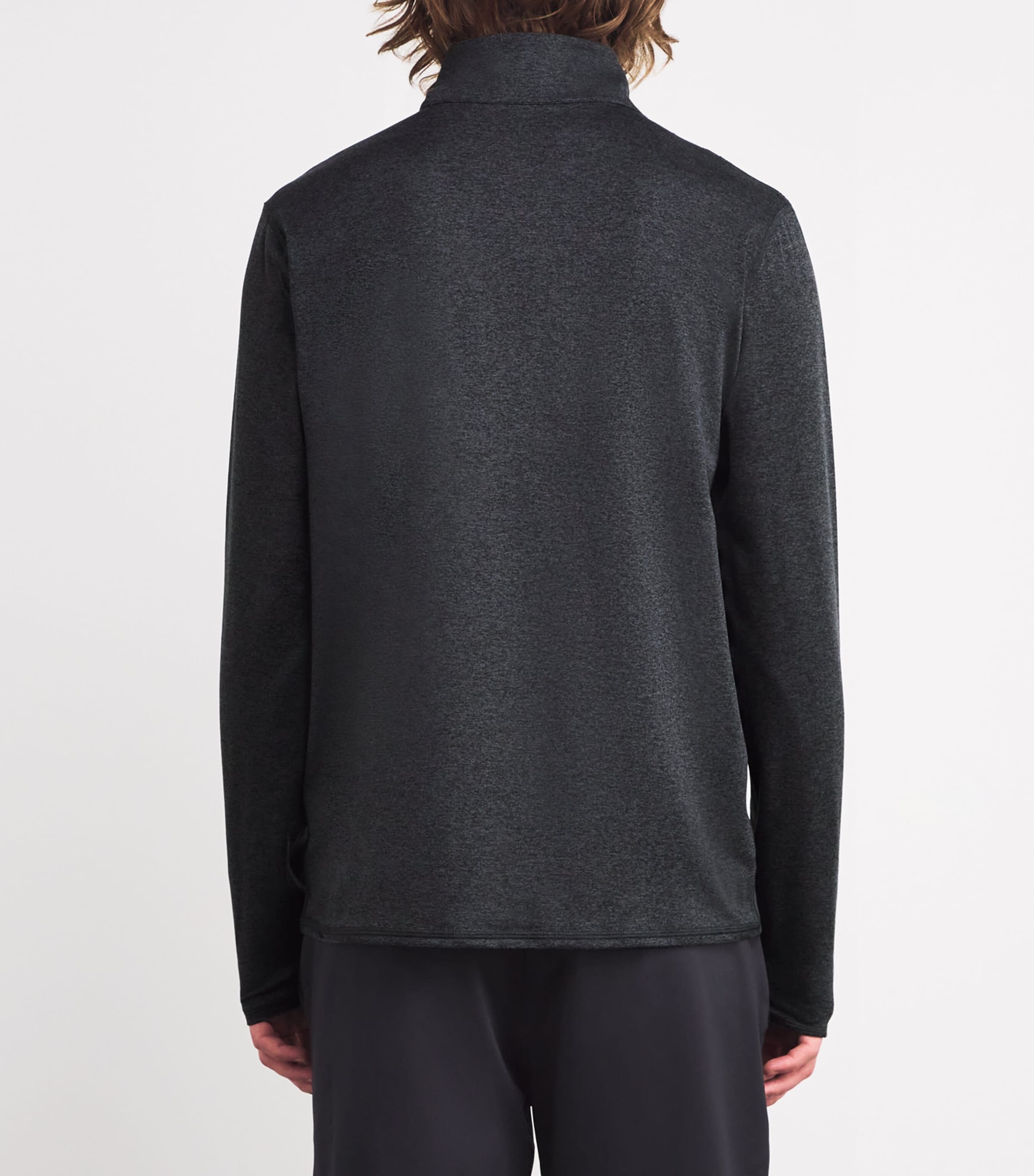 DreamKnit Ponto Quarter-Zip Sweatshirt CHARCOAL HEATHER Image 4
