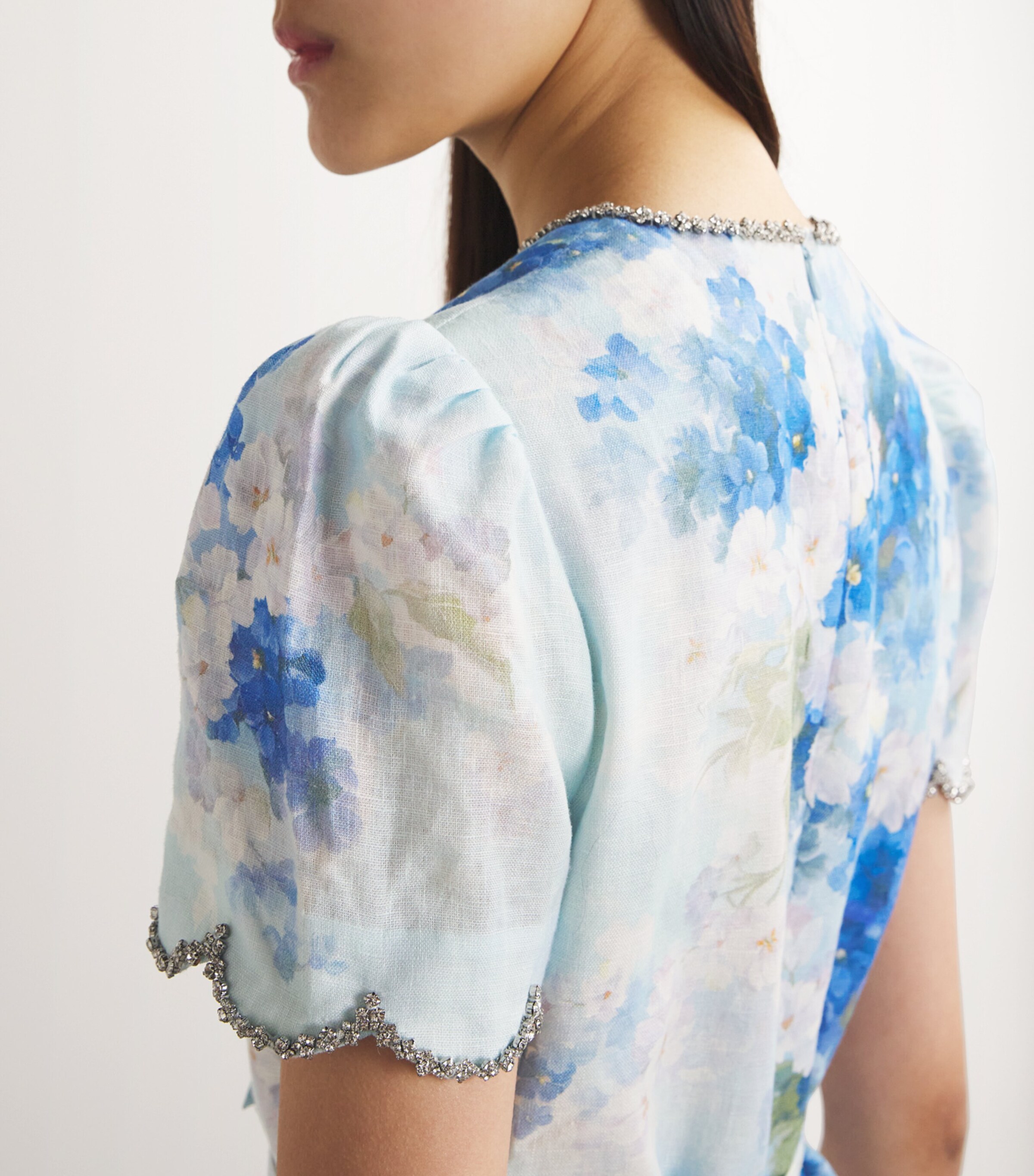 crush scalloped mini dress ZIMMERMANN Crush ruffled polka-dot linen and silk-blend organza mini dress