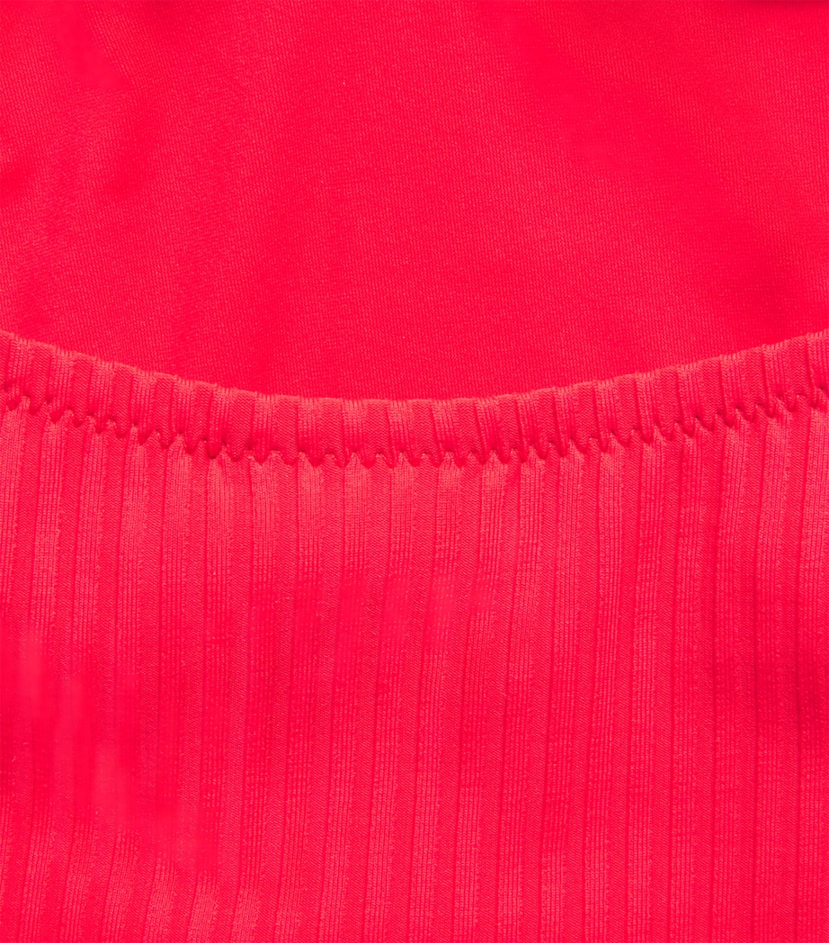 Melissa Odabash Womens Noto Bikini Bottoms SPF 50+ Red Ribbed Image 4