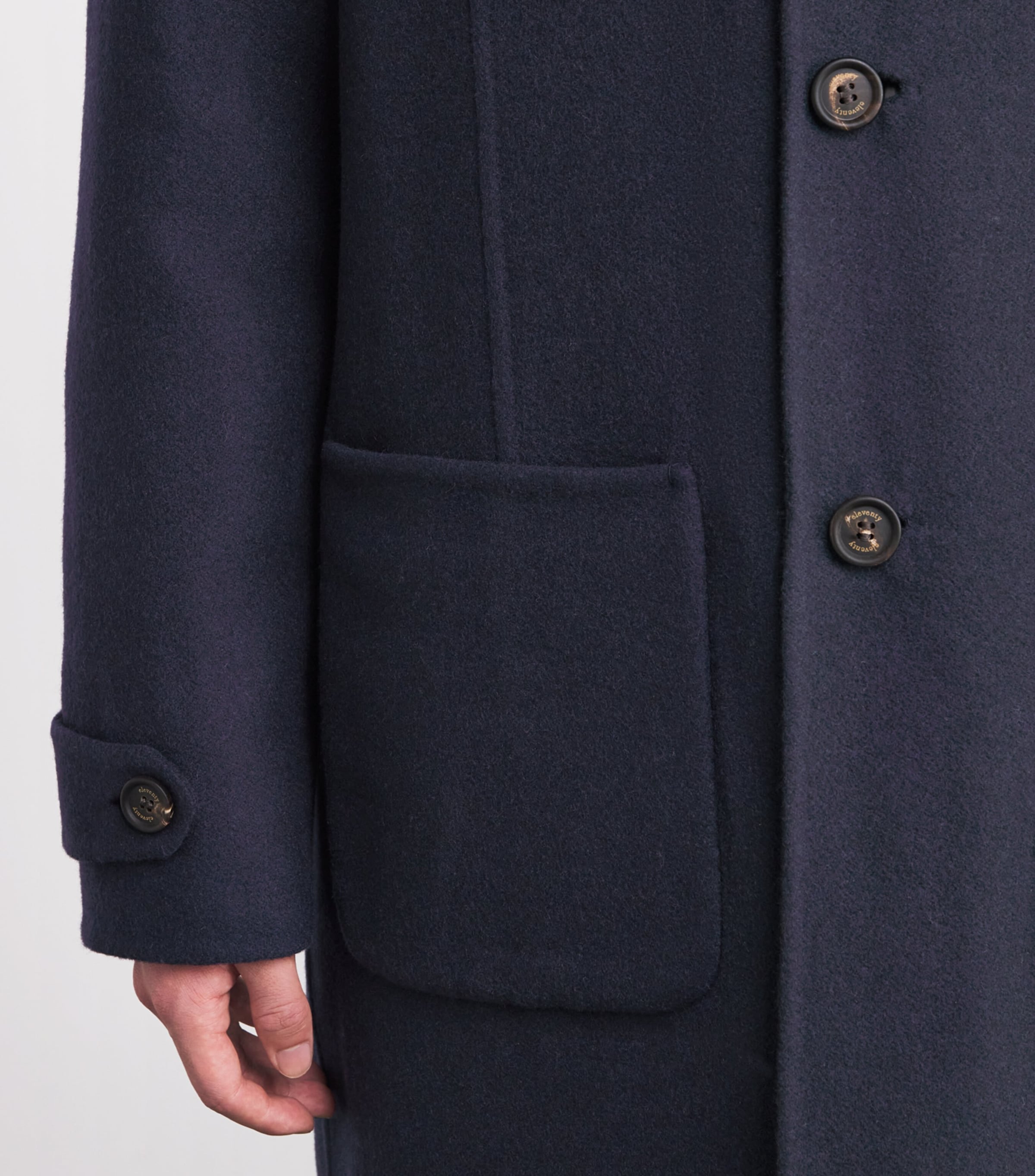 Cashmere Reversible Coat BLU, BLU Image 6