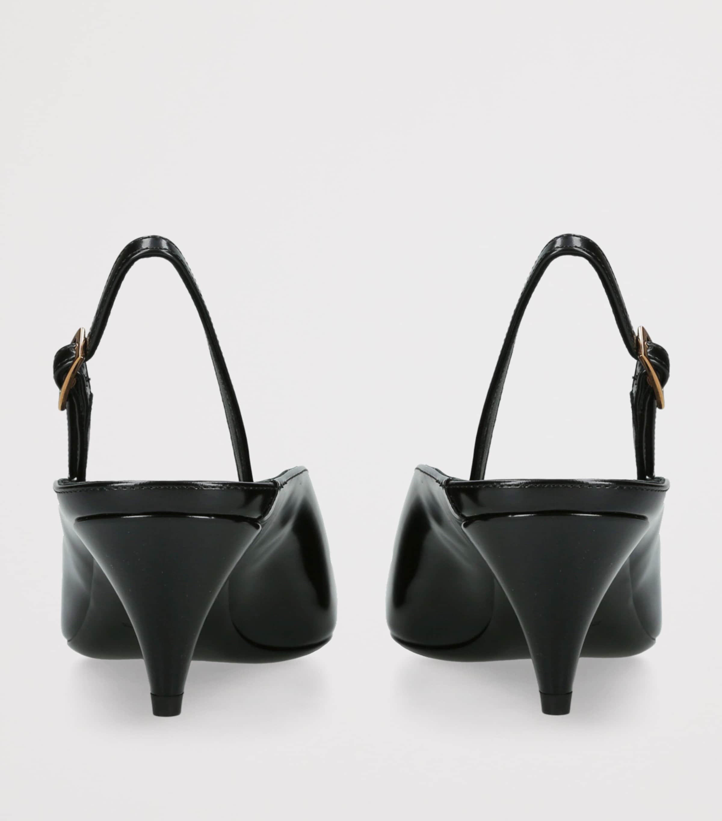 Leather La Medusa Slingback Pumps 55 BLACK Image 2