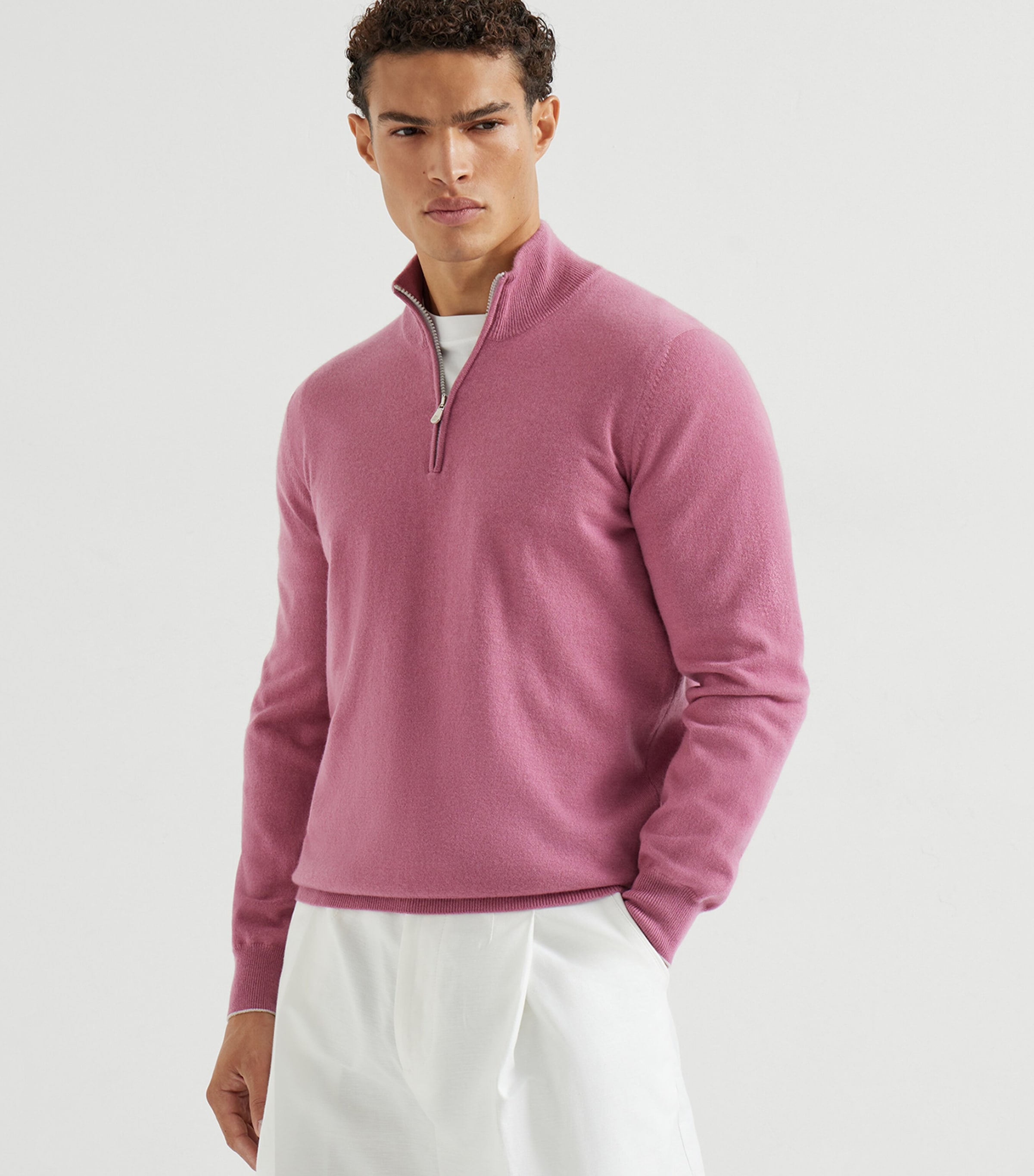 Cashmere Quarter-Zip Sweater CRZ64 Image 3