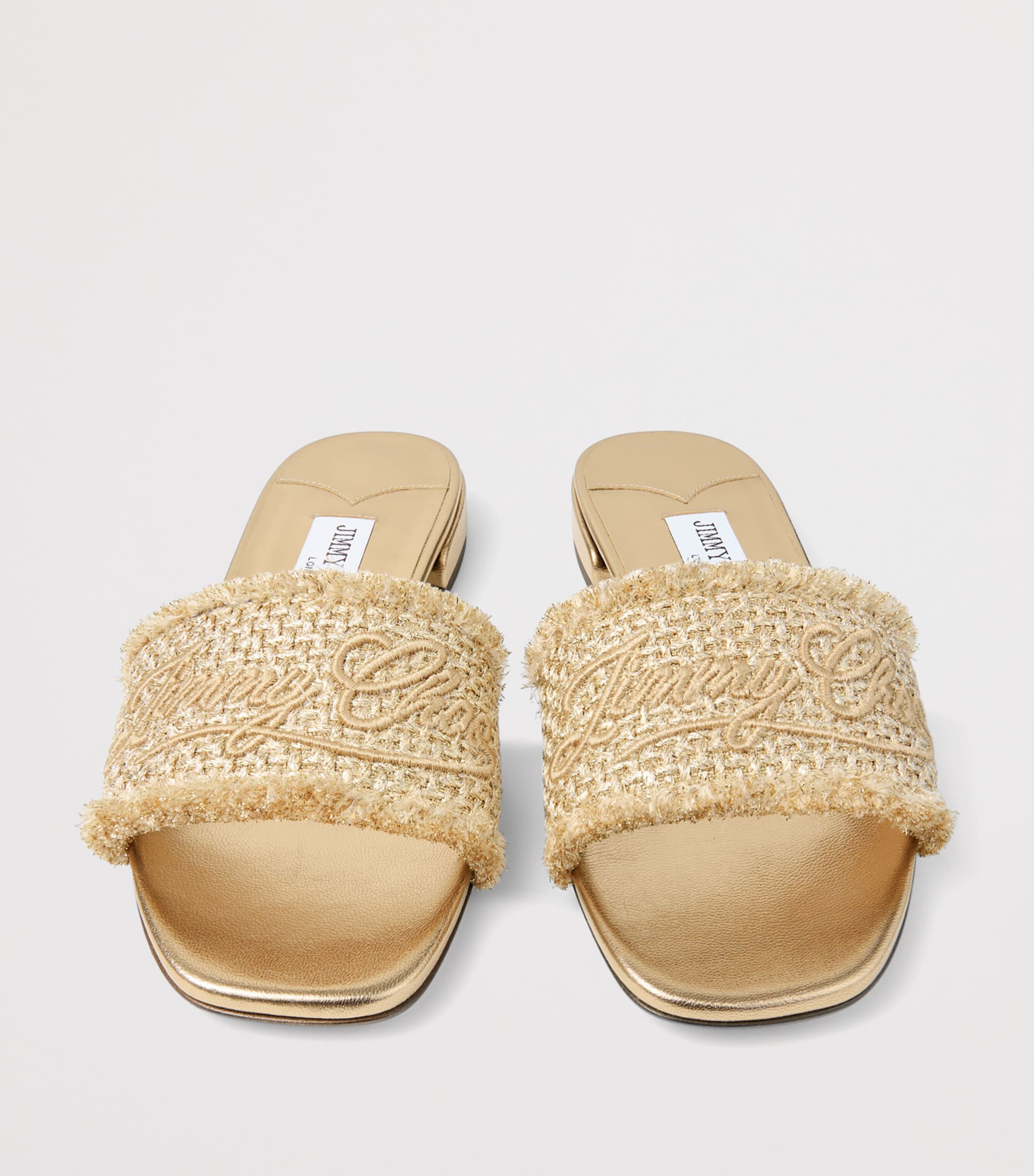Jimmy Choo Joa Flat  Slides Gold/dark Cappuccino Image 4