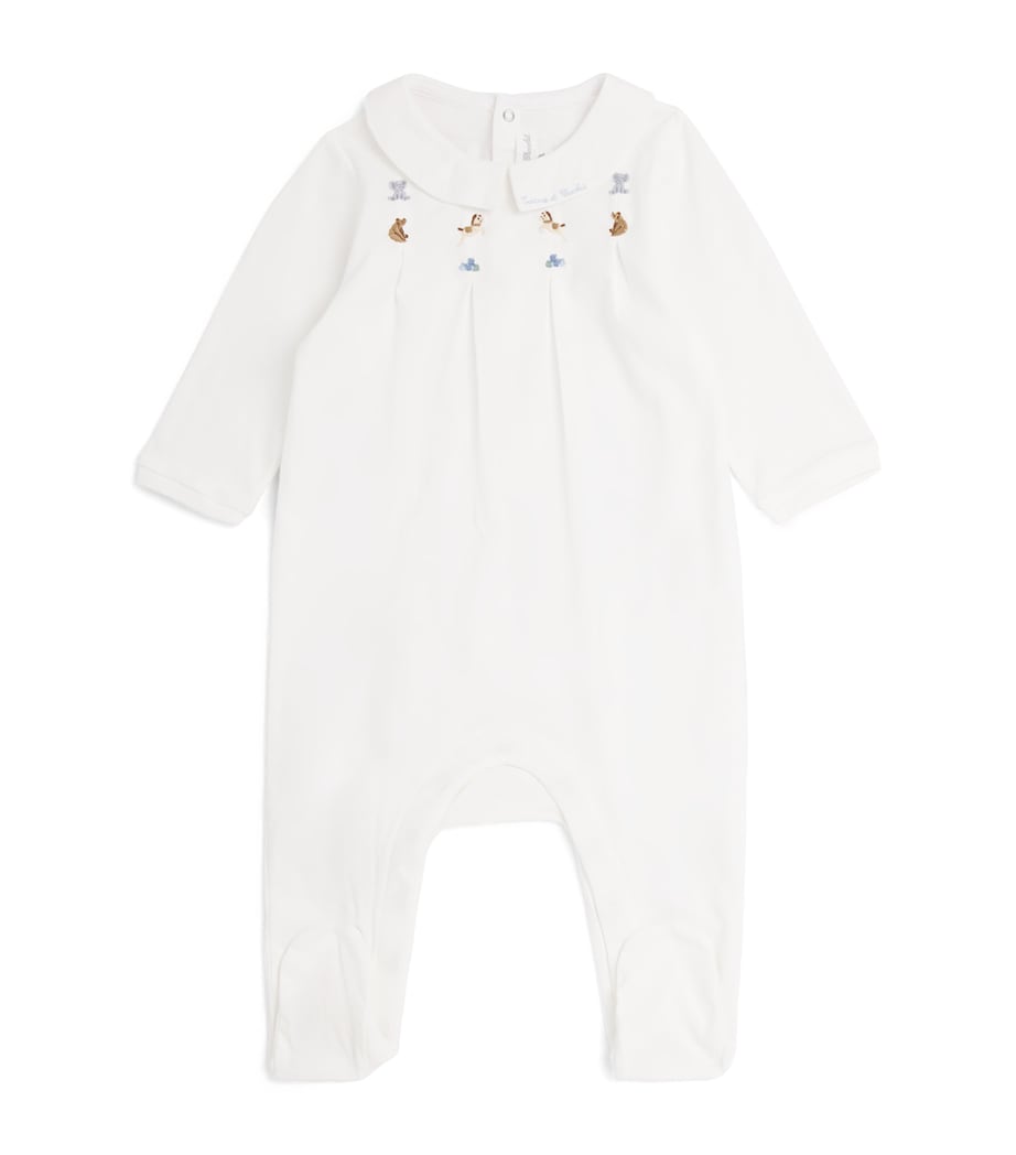 Embroidered All-In-One (Newborn-2 Years) BLANC Image 1