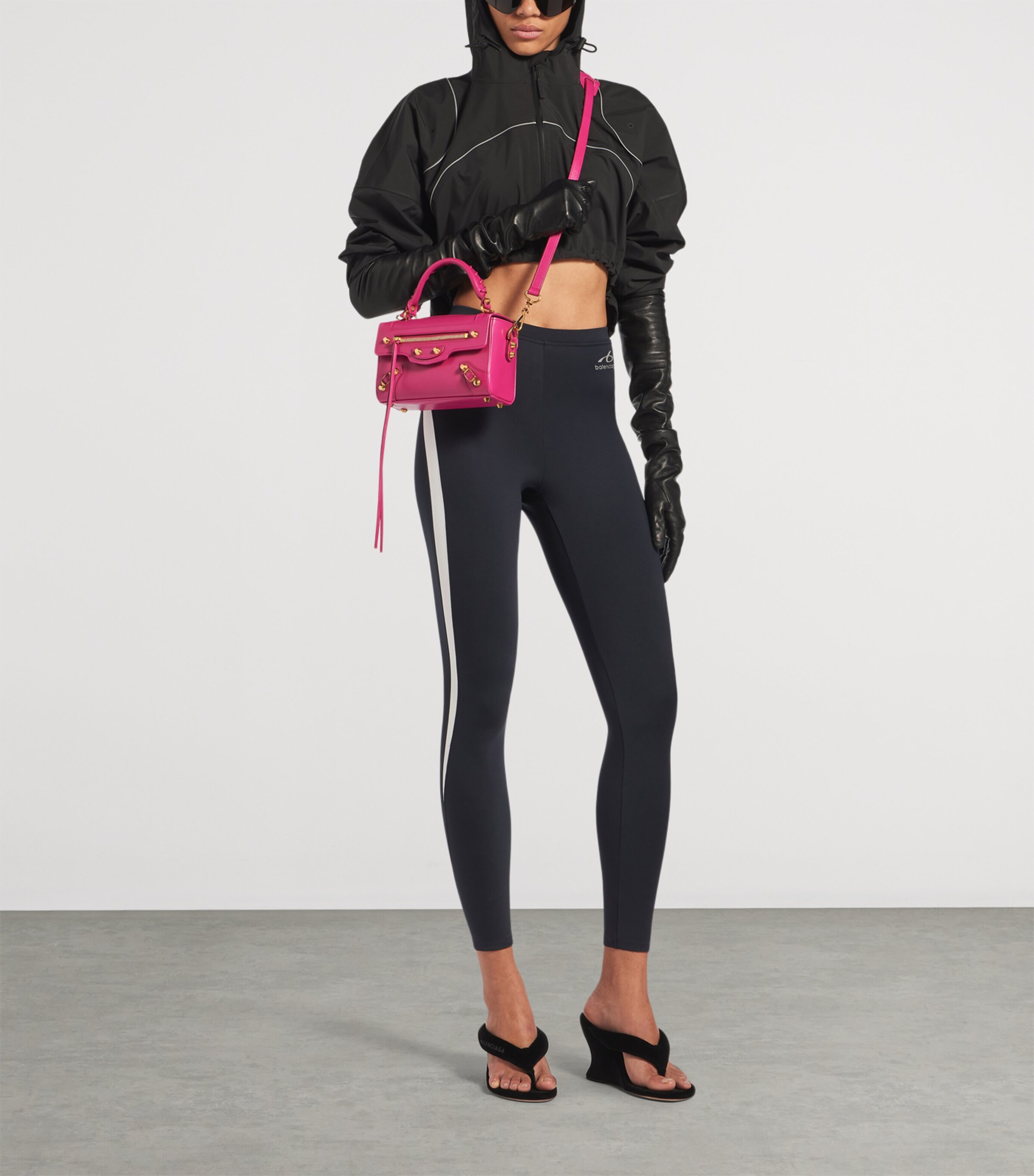 Balenciaga Pink Leather Le City Sleek Box Top-Handle Bag | Harrods US