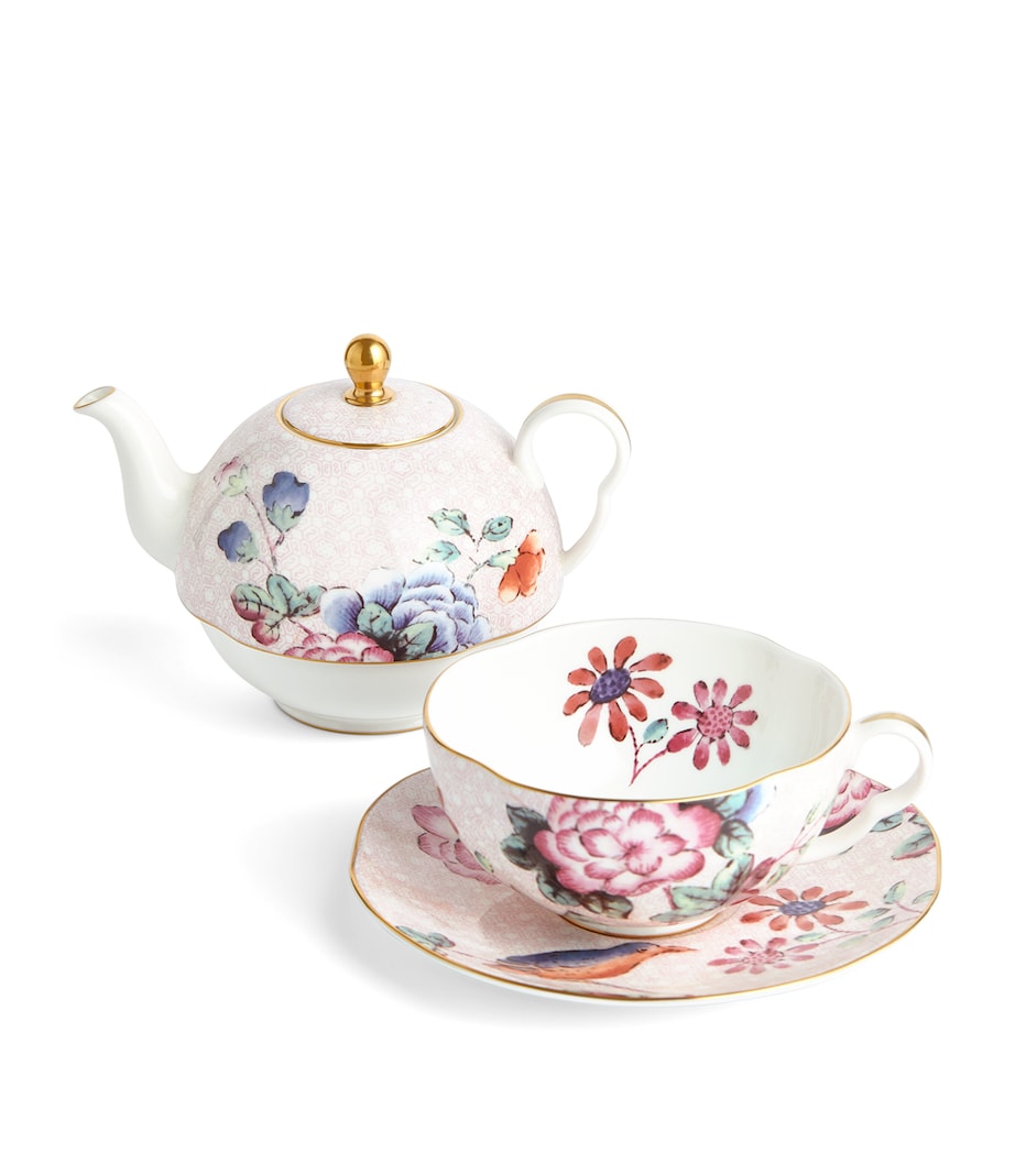 Bone China Cuckoo Tea For One Teapot Set MULTI Image 5