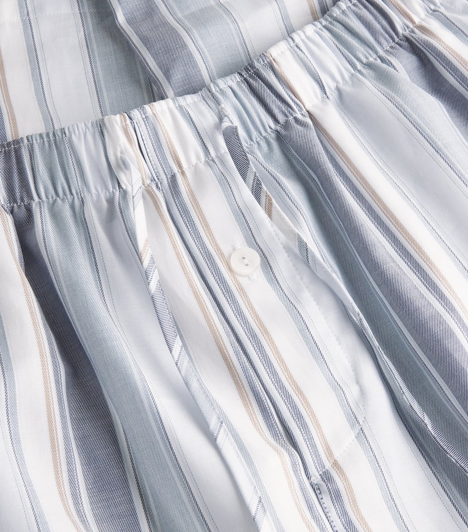 Cotton Night & Day Lounge Trousers 3039 SMOKE BLU STRIP Image 5