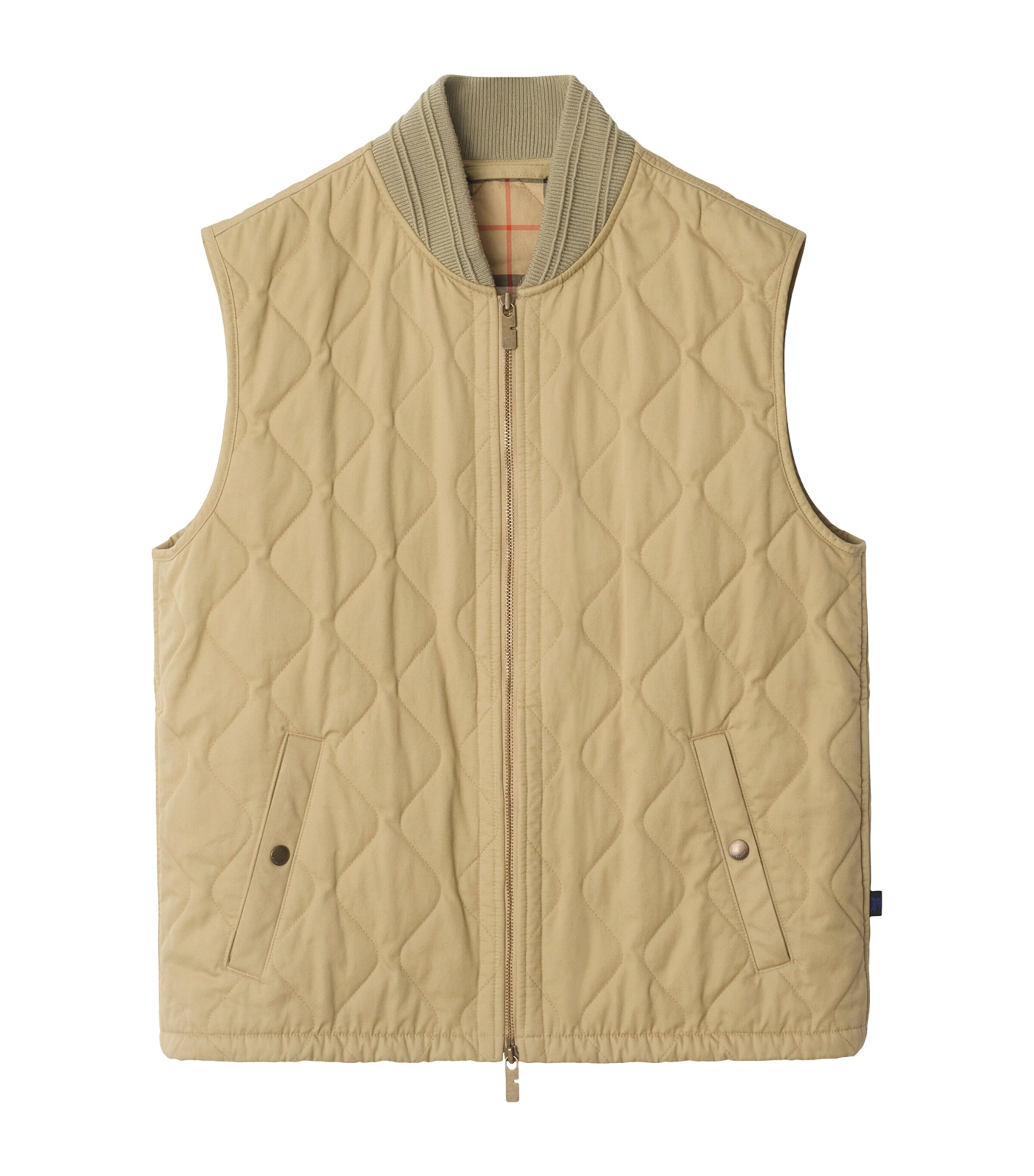Burberry Beige Gabardine Quilted Gilet Harrods RS