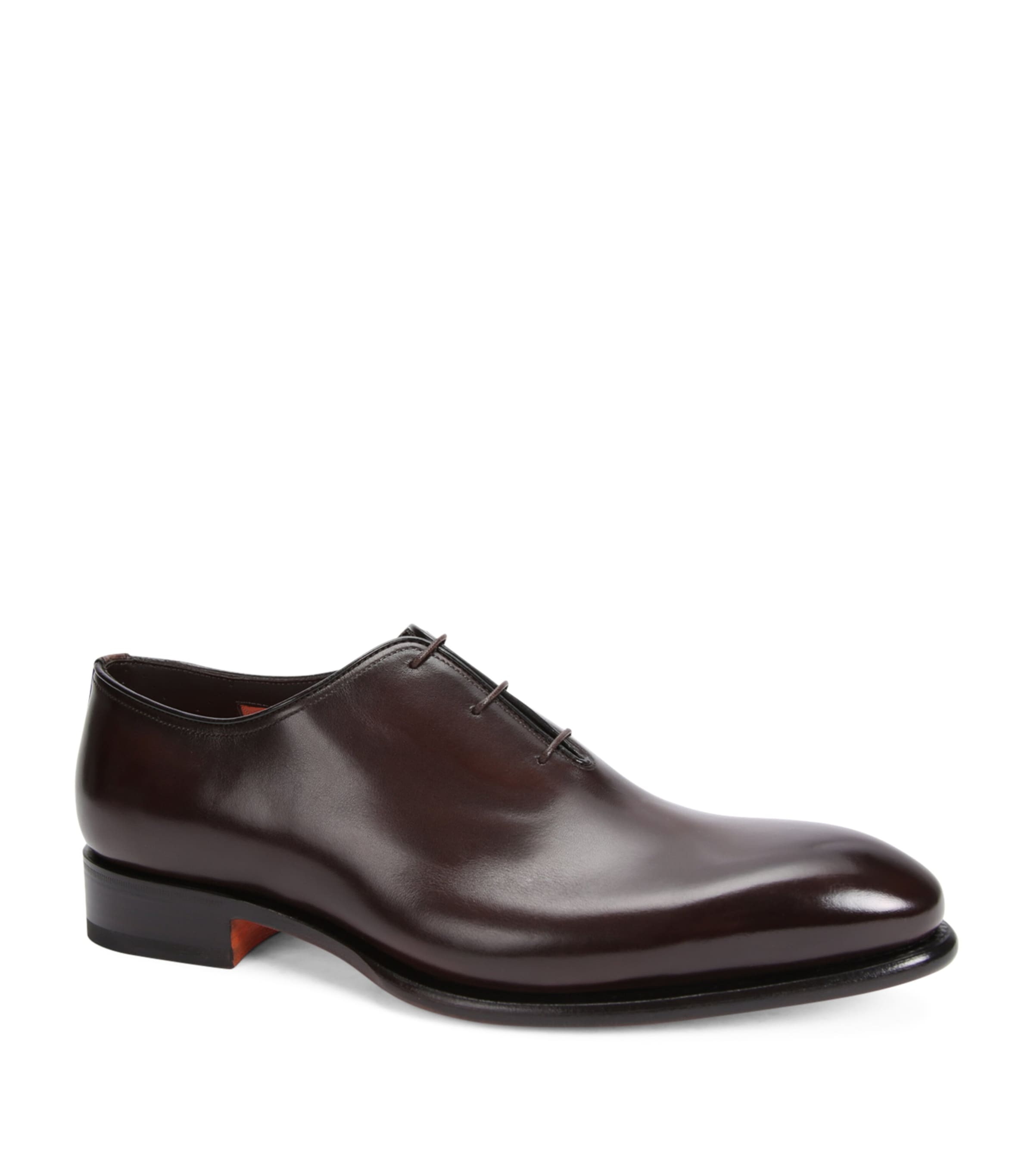 Santoni Goodyear Man Lace-up Shoes Chocolate Brown Size 7 Leather In Brown