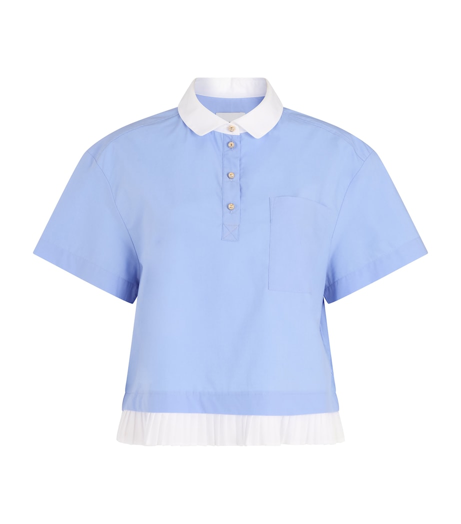 Cotton Contrast-Trim Top MYOSOTIS Image 1