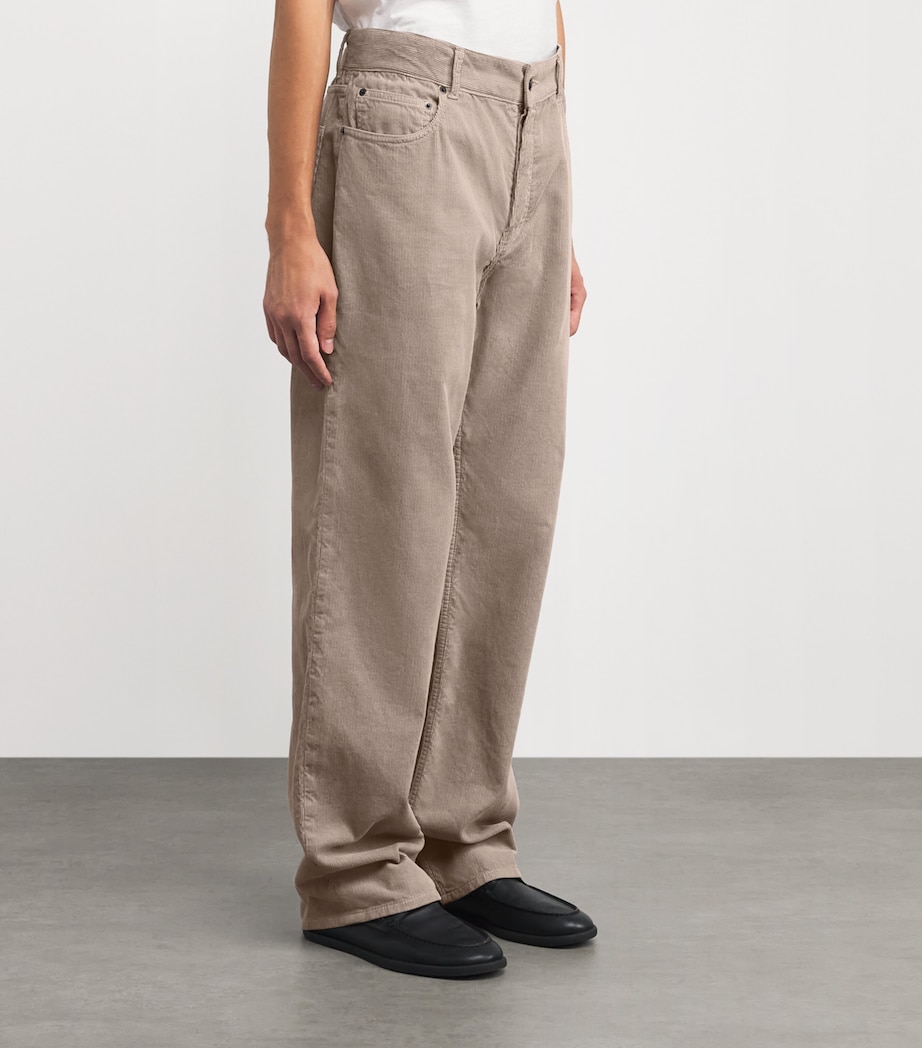 Rossen Cotton Corduroy Trousers LIGHT PEBBLE Image 3