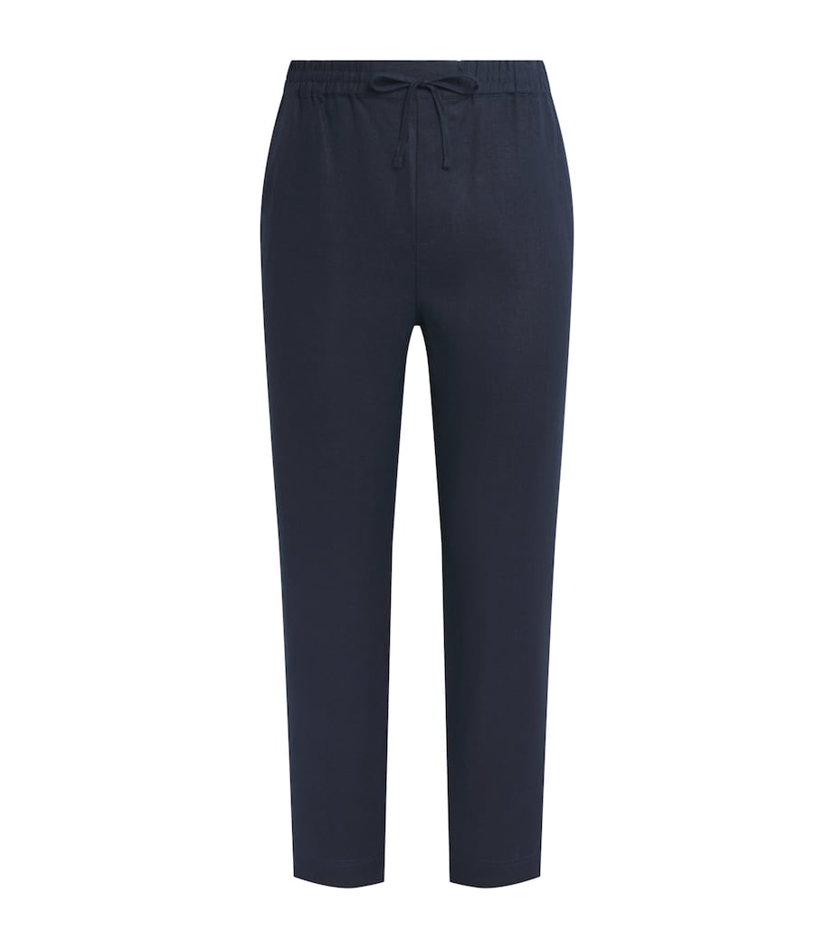 CHÉ Mens Linen Avila Straight Trousers Navy Image 1