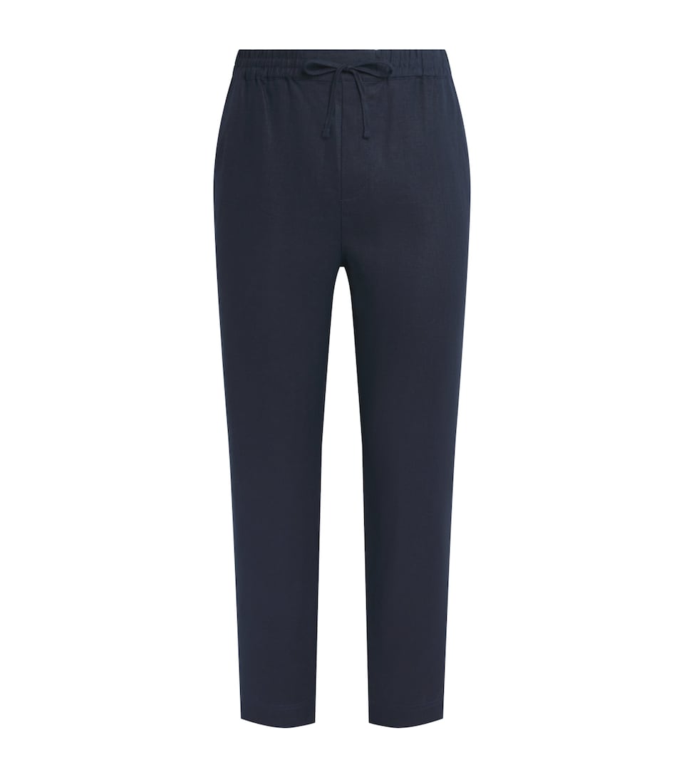 CHÉ Linen Avila Straight Trousers Navy