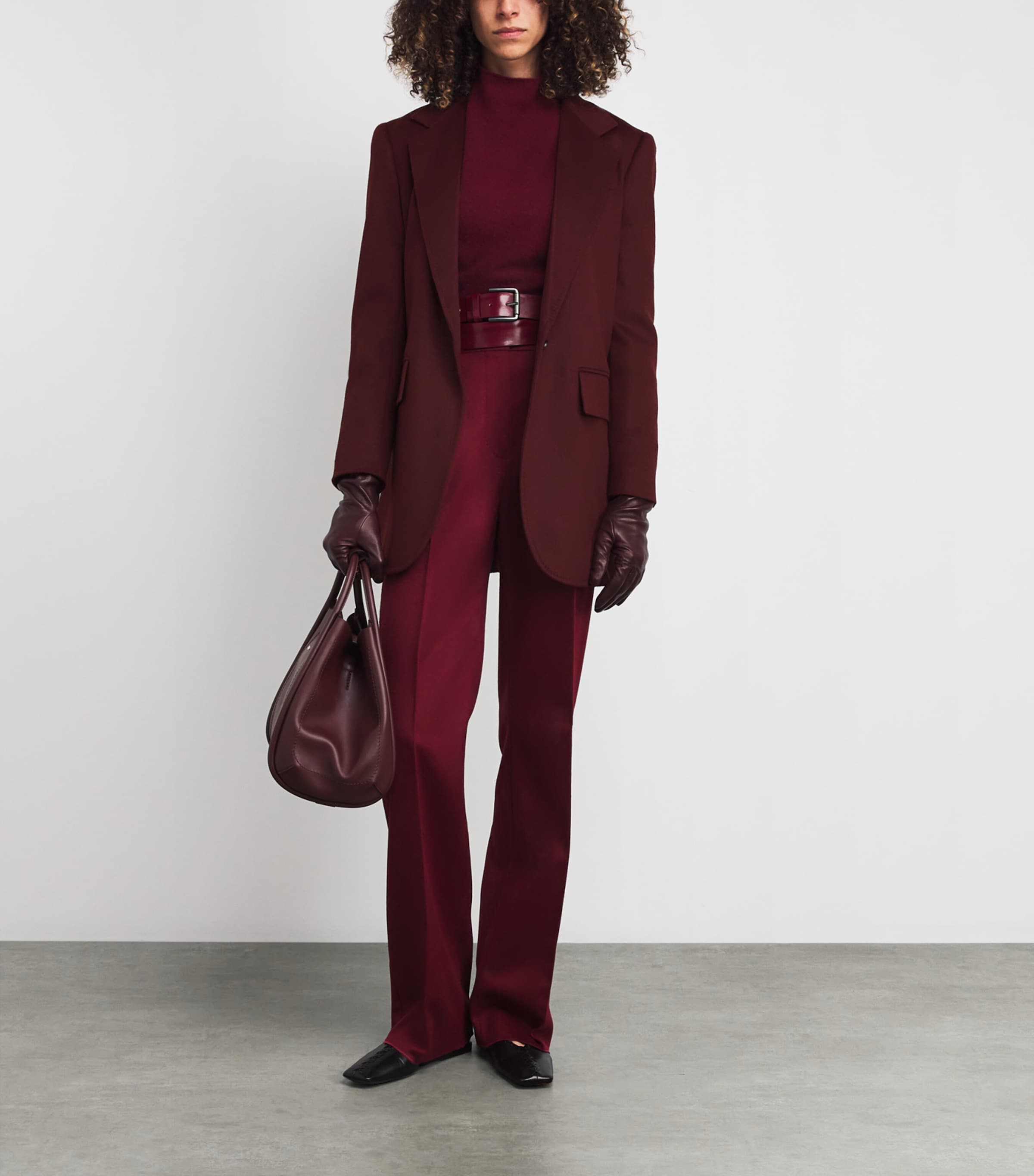 Camelwool Single-Breasted Blazer CHERRY Image 2