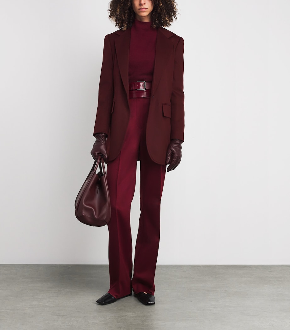 Camelwool Single-Breasted Blazer CHERRY Image 2