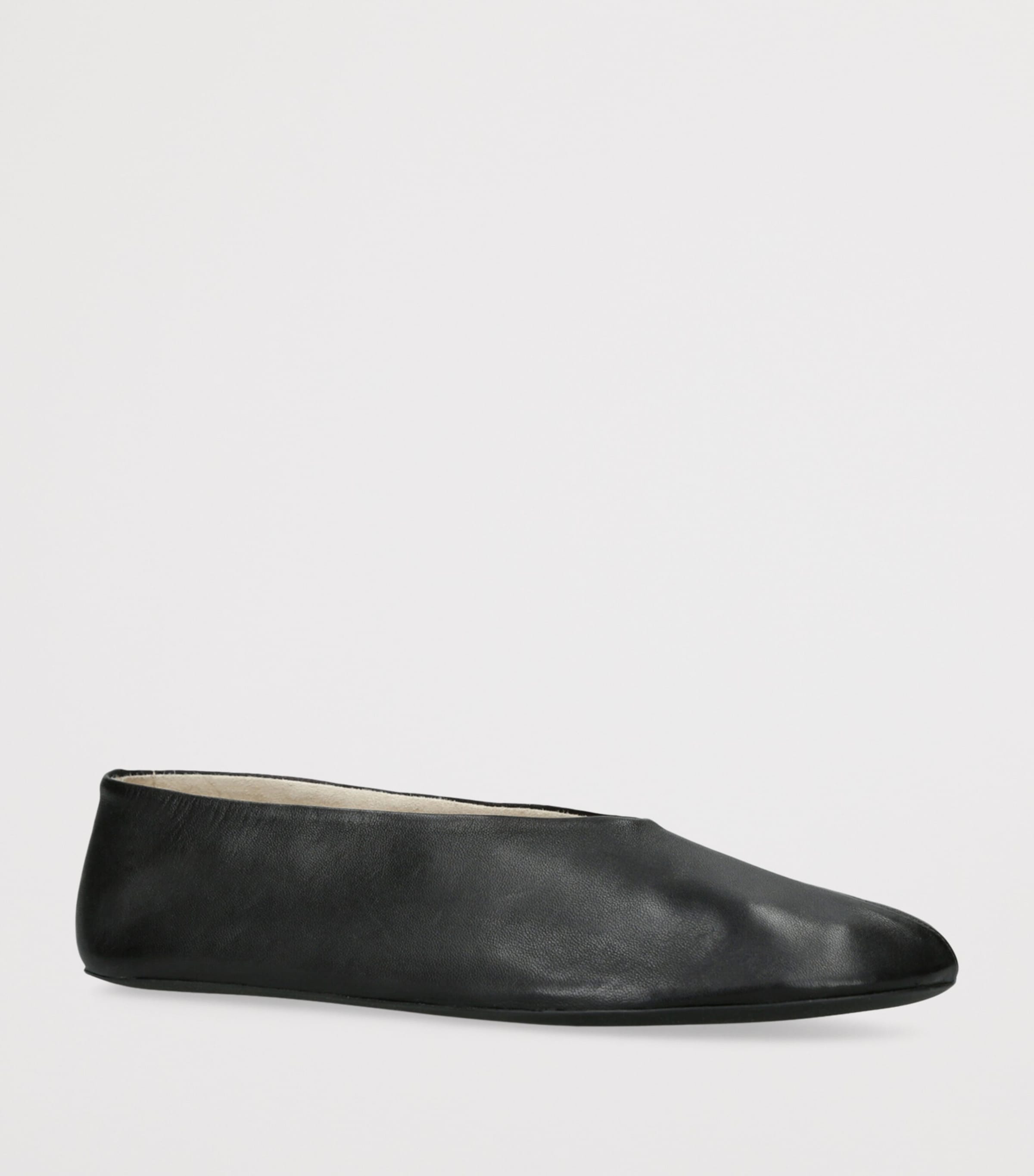Stella Leather Ballet Flats BLACK Image 3