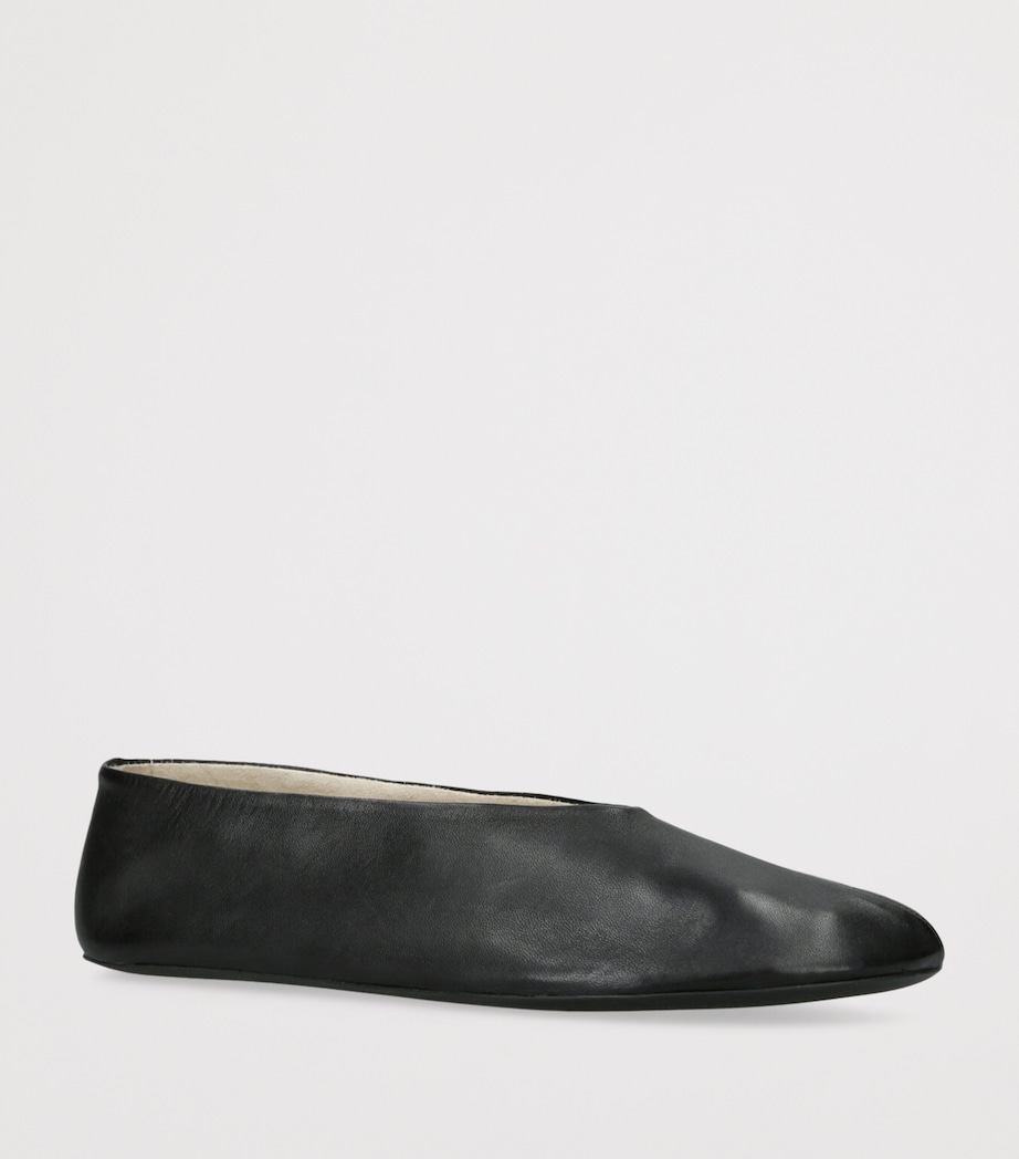 Stella Leather Ballet Flats BLACK Image 3
