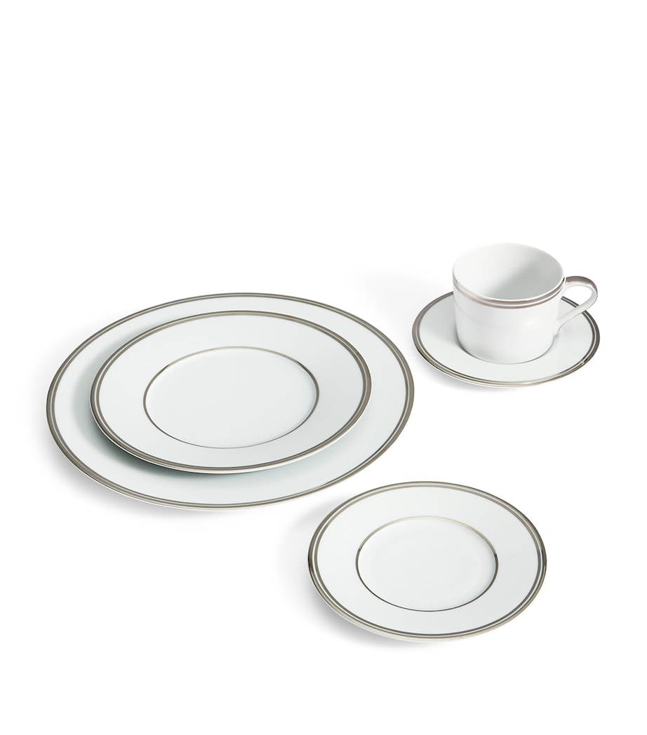 Wilshire Teacup and Saucer SILVER/WHITE Image 2