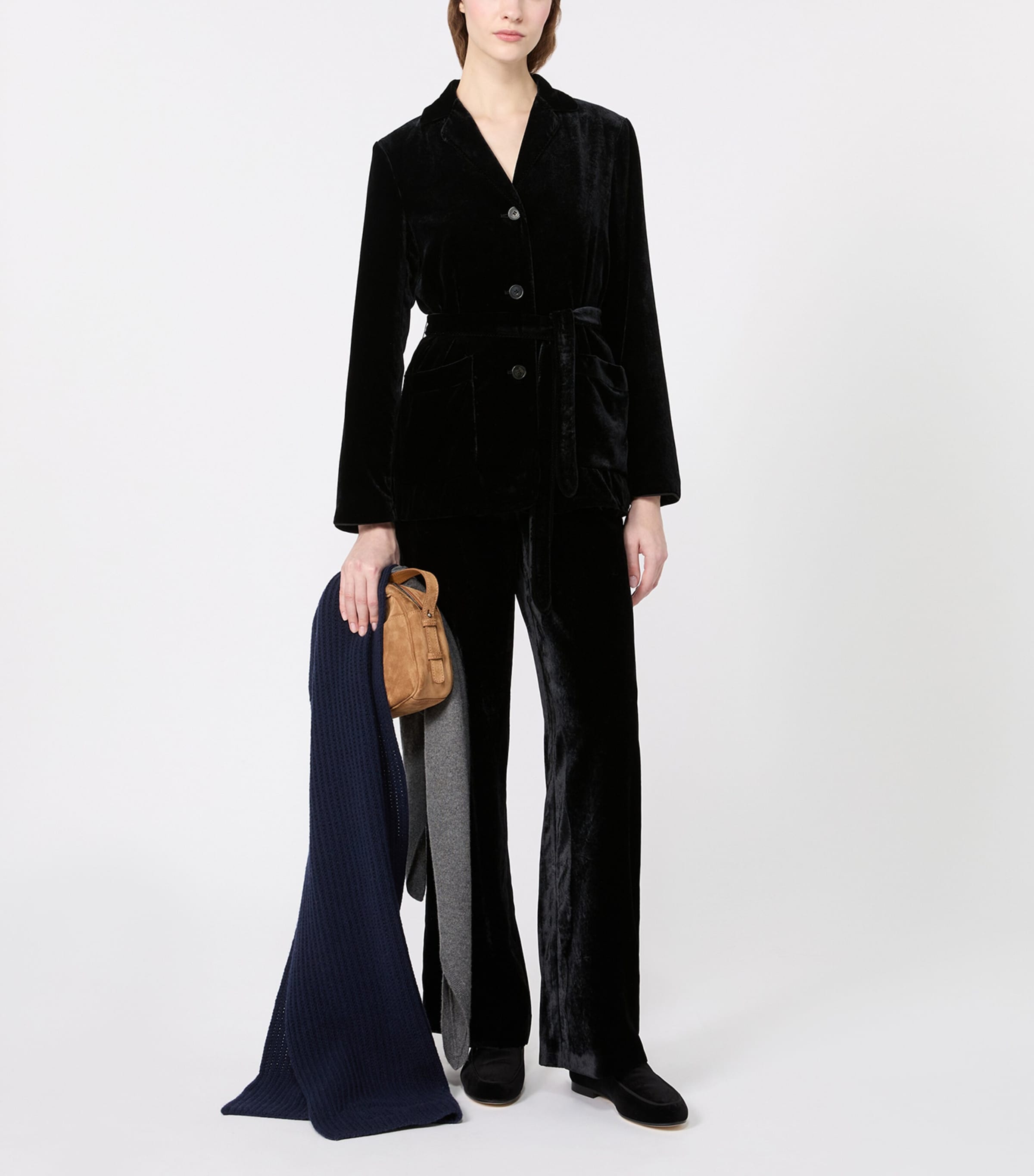Weekend Max Mara Womens Velvet Jacket Black Image 4