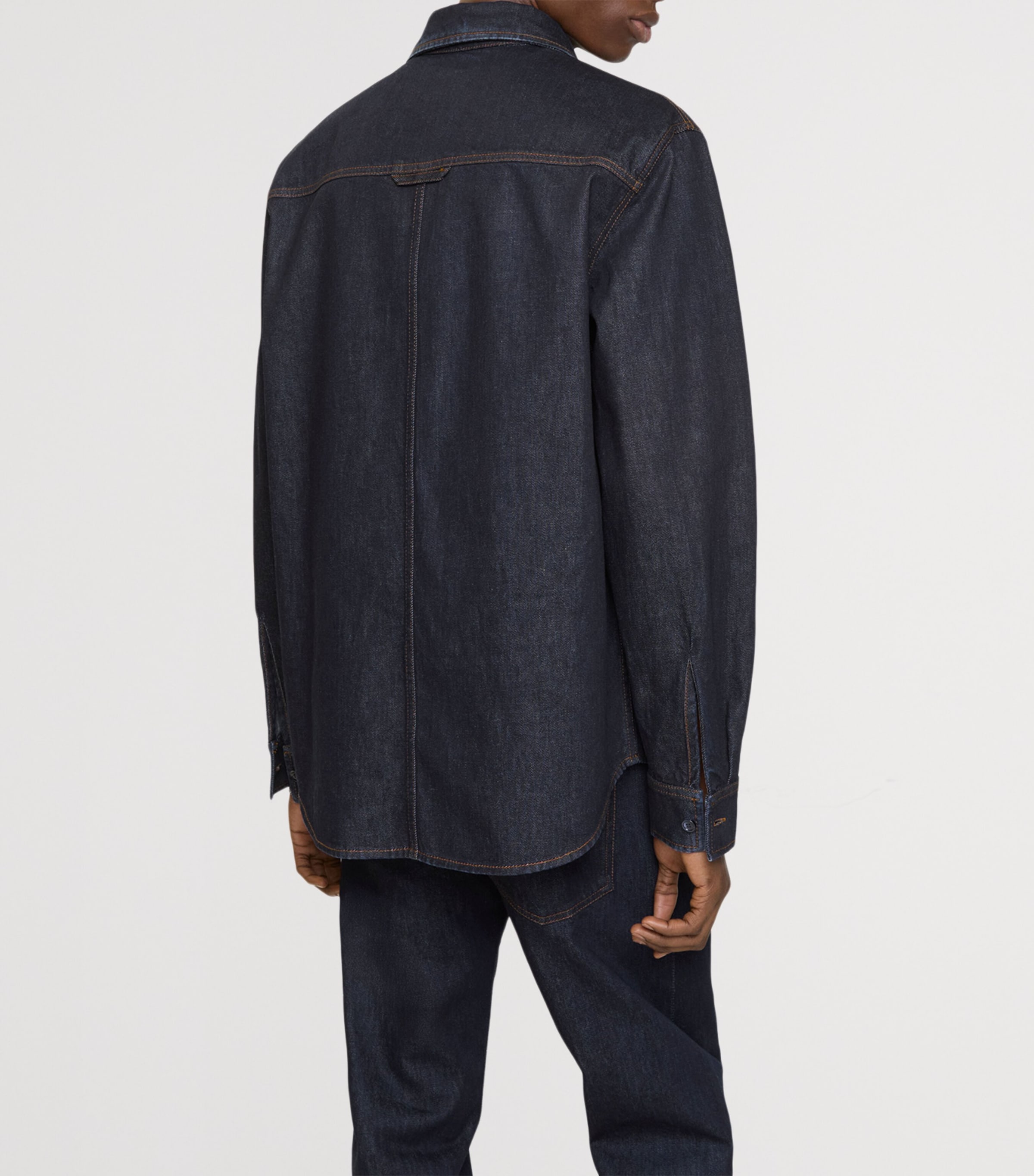 Selvedge Denim Relaxed Shirt DARK INDIGO Image 3