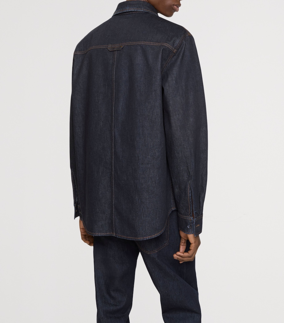 Selvedge Denim Relaxed Shirt DARK INDIGO Image 3