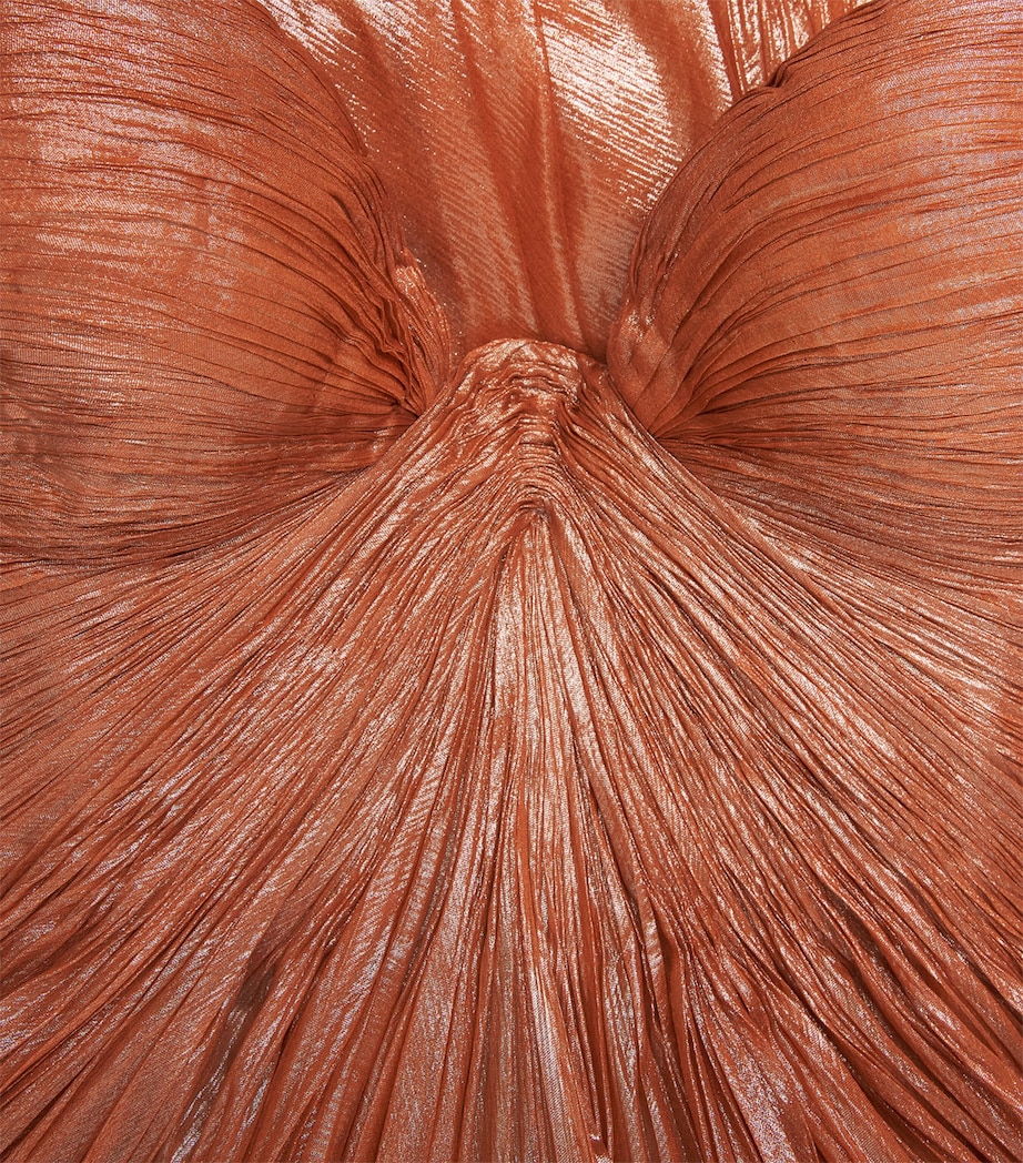 Maria Lucia Hohan Womens Silk Salima Bustier Gown Peach Fizz Image 6